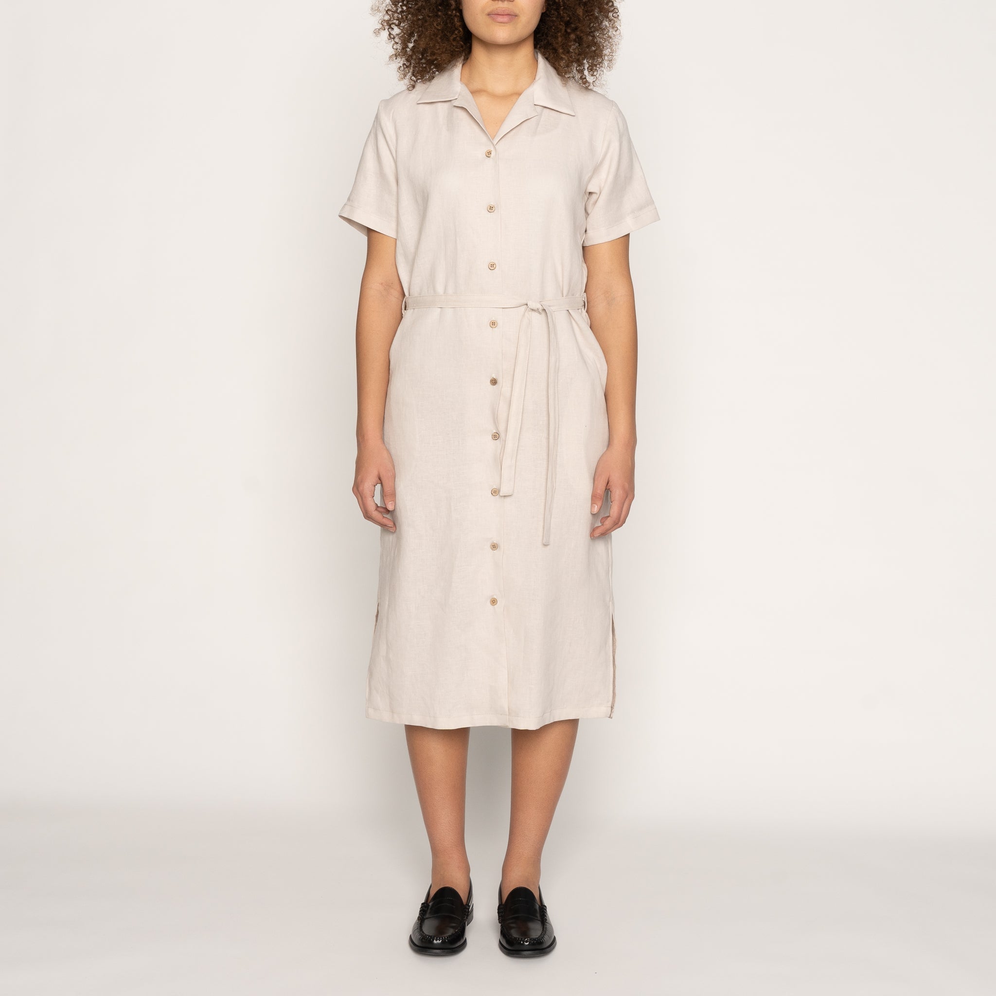 Aloha Dress - French Linen Fine Canvas - Ecru by Naked & Famous Denim