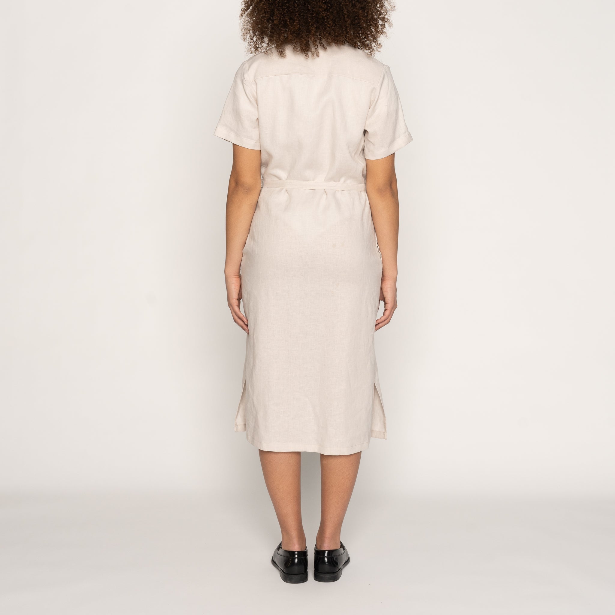 Aloha Dress - French Linen Fine Canvas - Ecru by Naked & Famous Denim