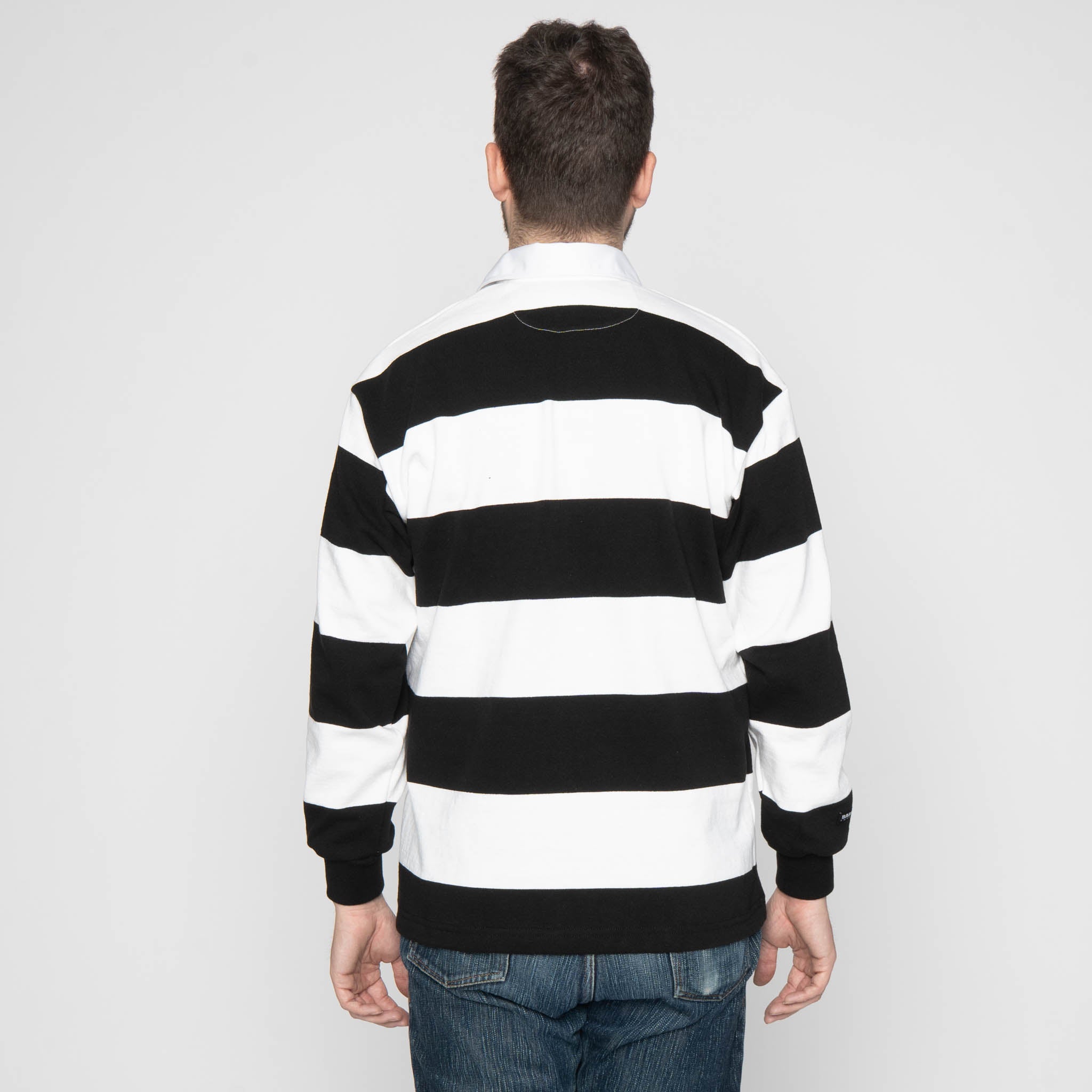 Classic Rugby Jersey - White/Black by Barbarian