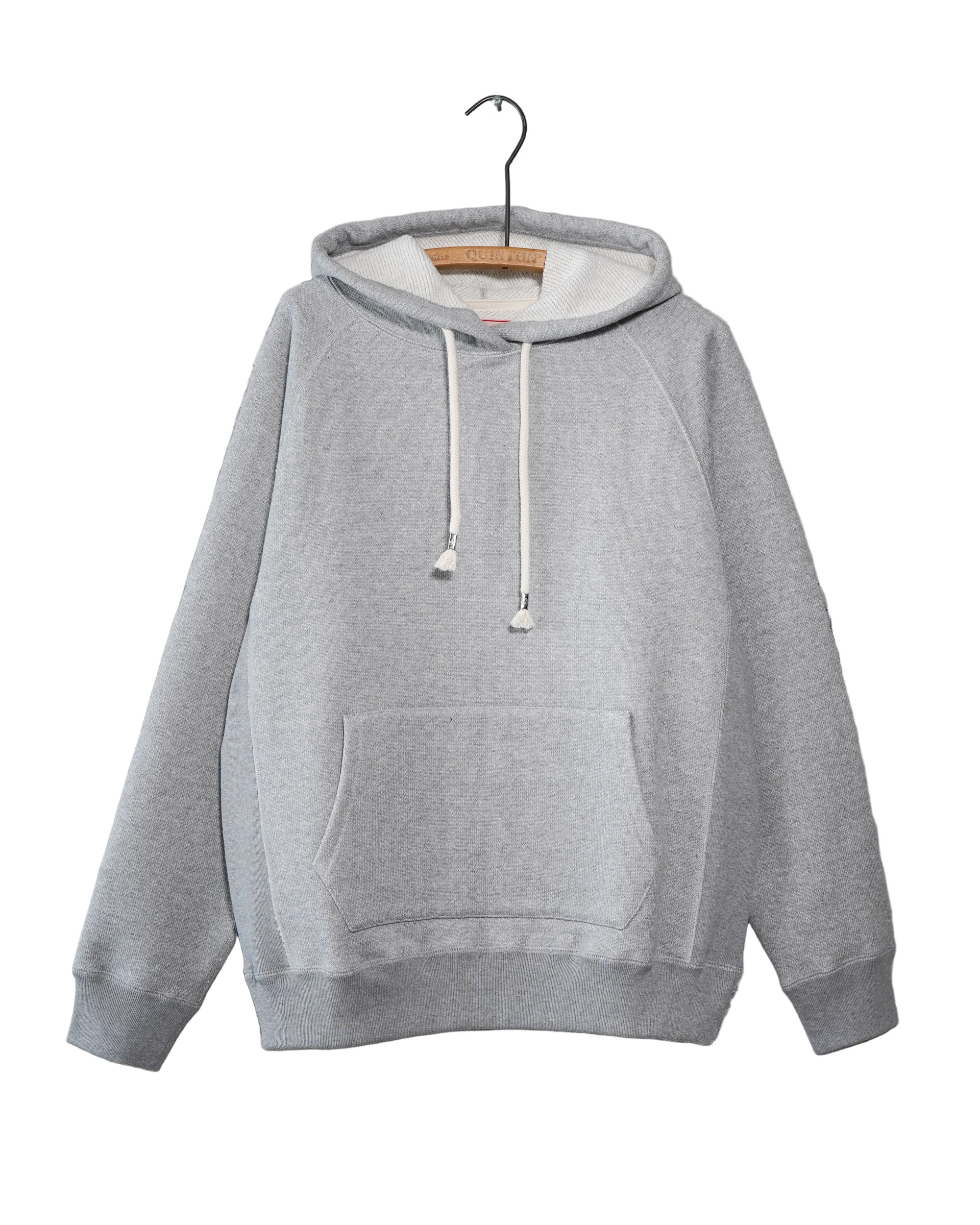 Pullover Hoodie - 876gsm Double Heavyweight French Terry - Heather Grey by Wonder Looper