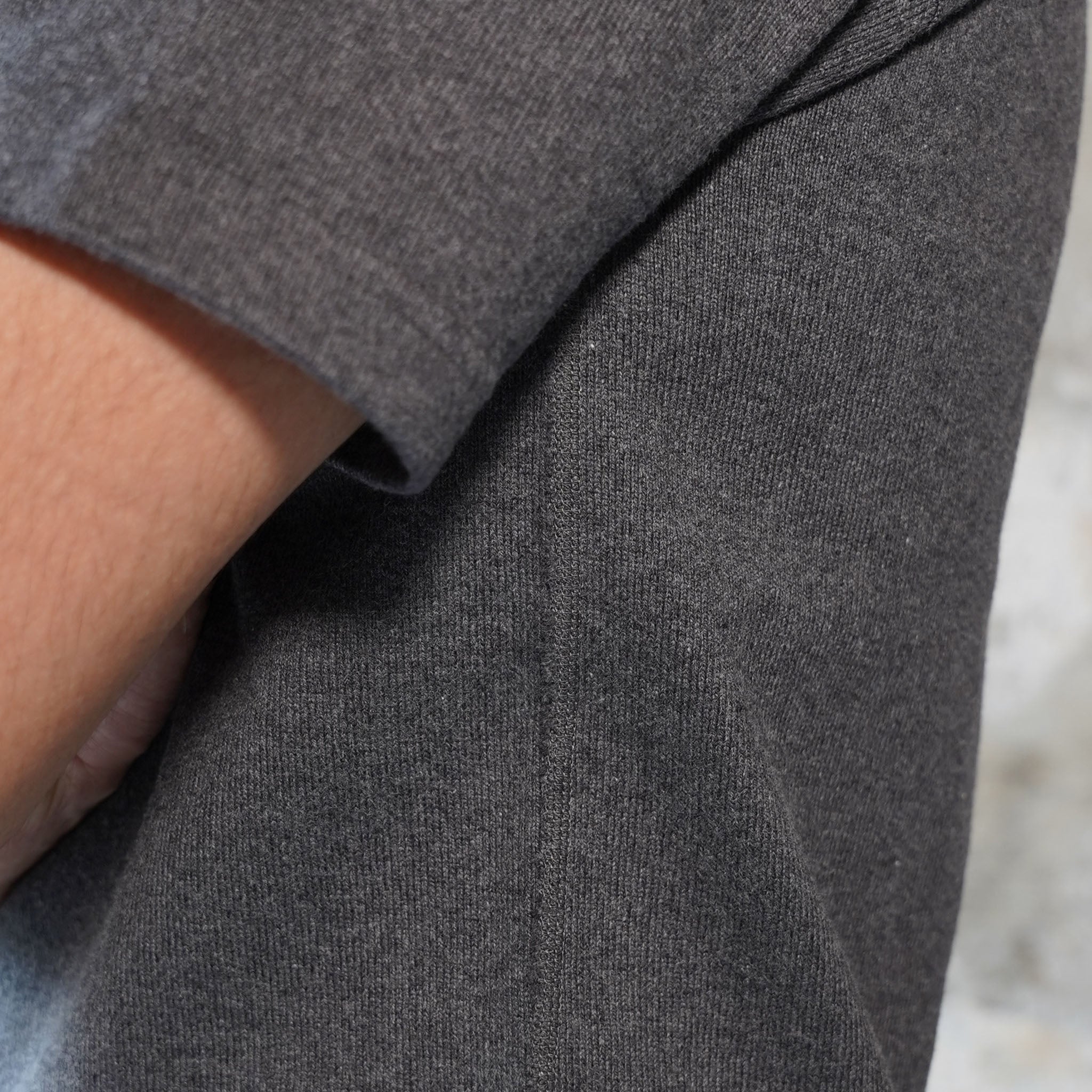 Crewneck T-shirt - Double Heavyweight - Charcoal by Wonder Looper