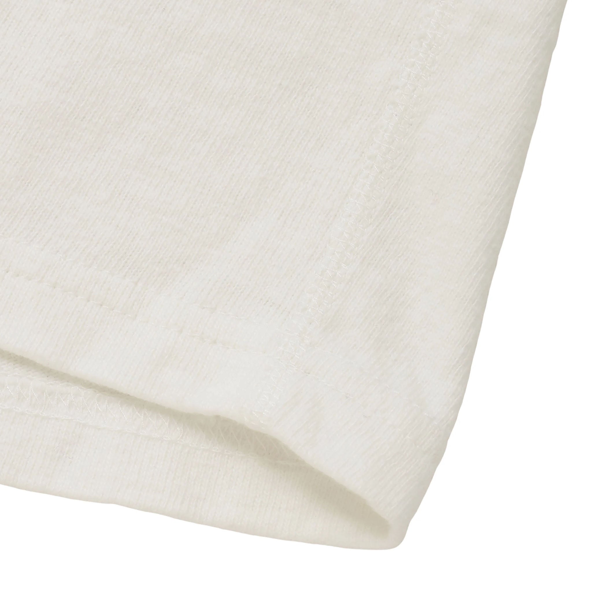 Crewneck T-shirt - ELS Recycled Cotton Slub - White by Wonder Looper