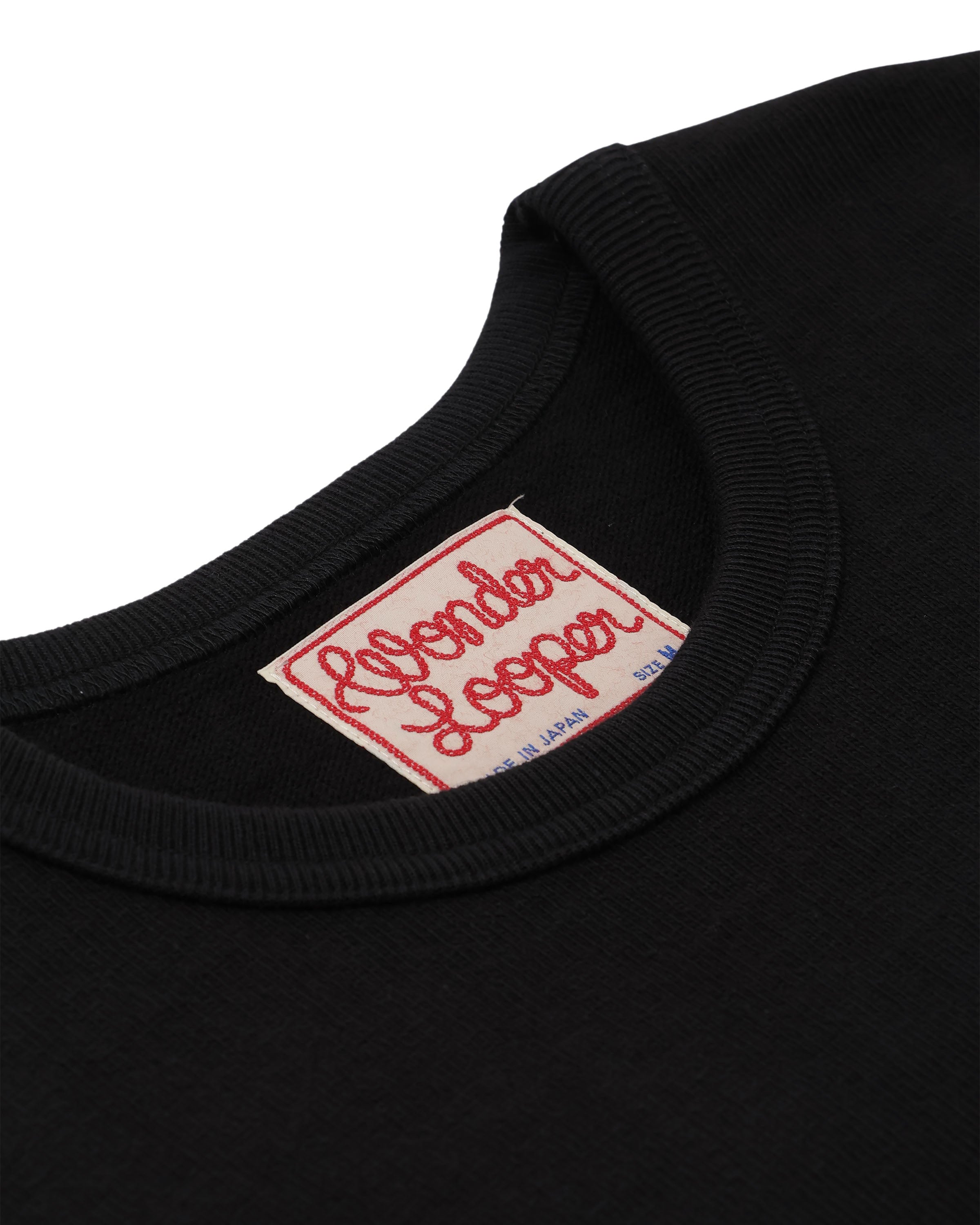 Crewneck T-shirt - Triple Heavyweight Tsuriami - Black by Wonder Looper