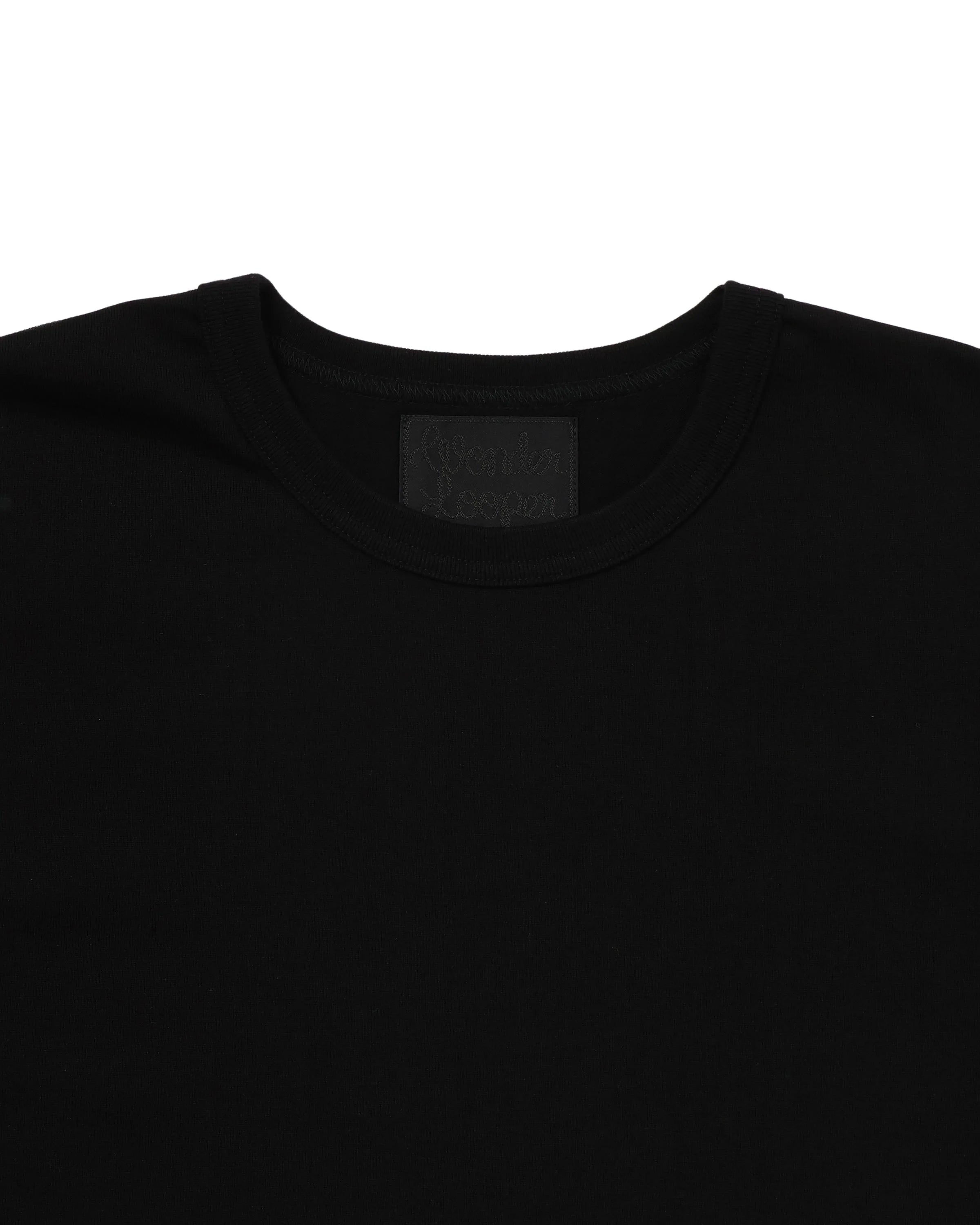Crewneck T-shirt - Ultimate Pima Tsuriami - Black by Wonder Looper