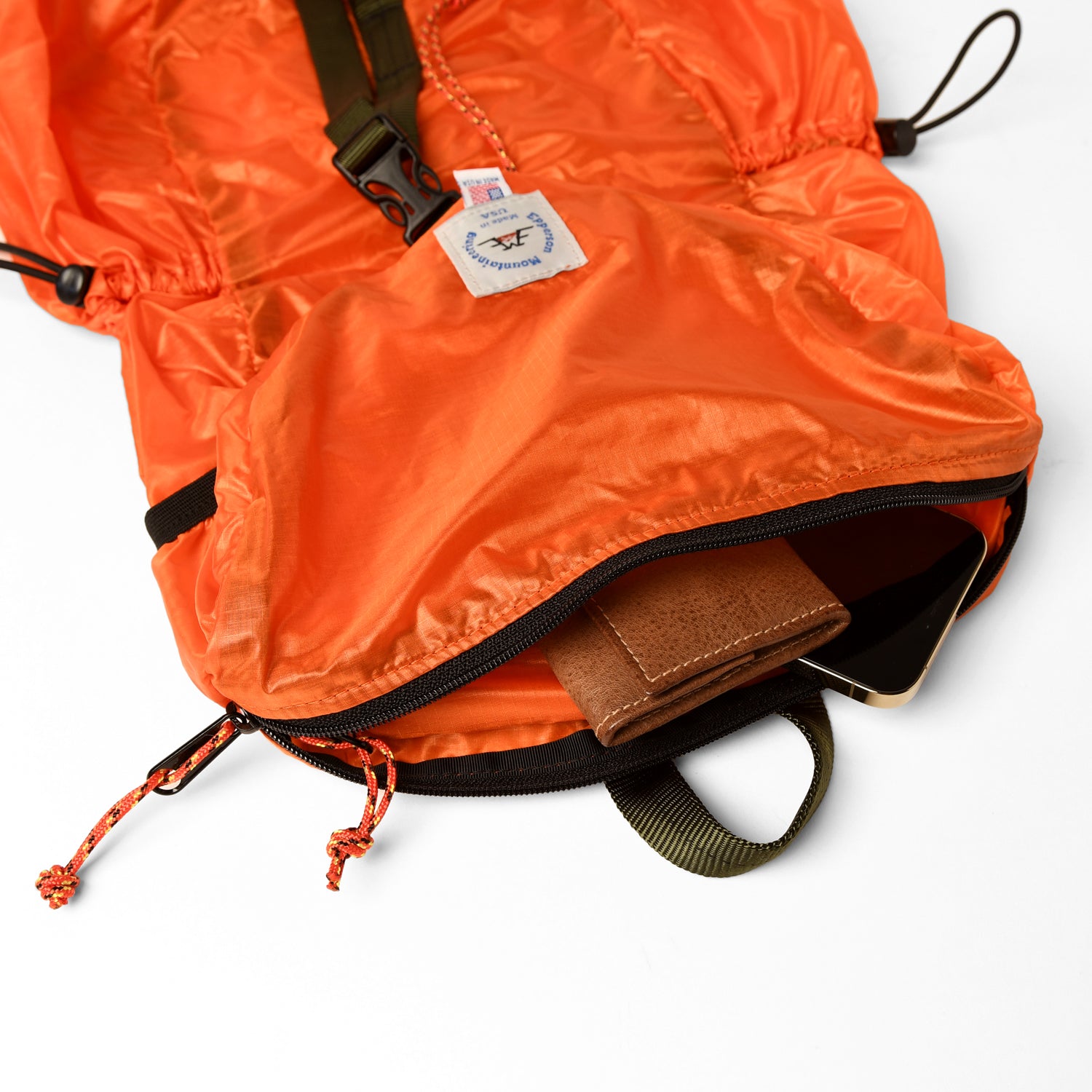 Packable Back Pack - 1.1oz Parachute Nylon Orange by Epperson Mountaineering