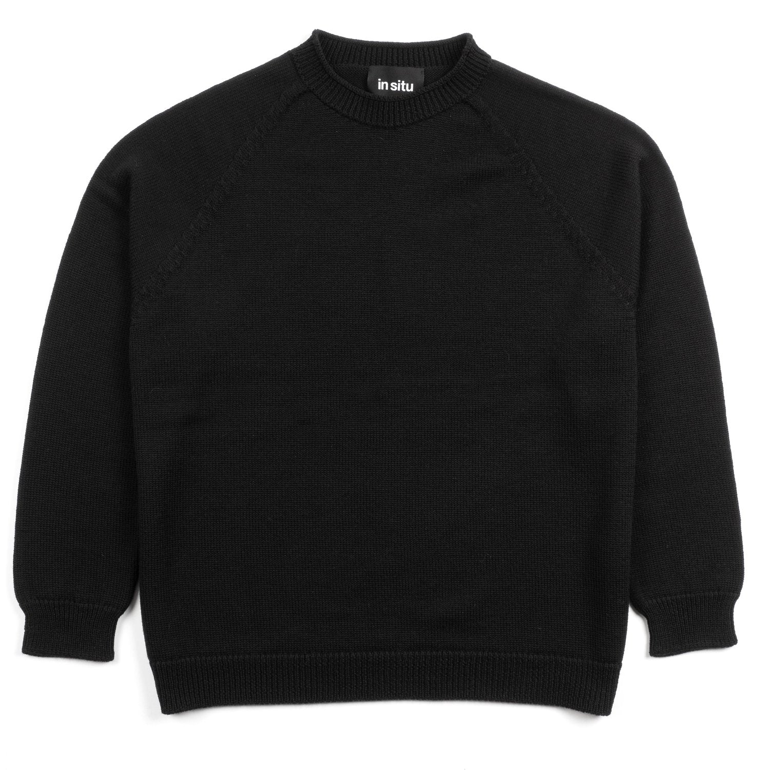 In Situ - V2 Merino Wool Heavyweight Crewneck - Rovigo (Black) by In Situ