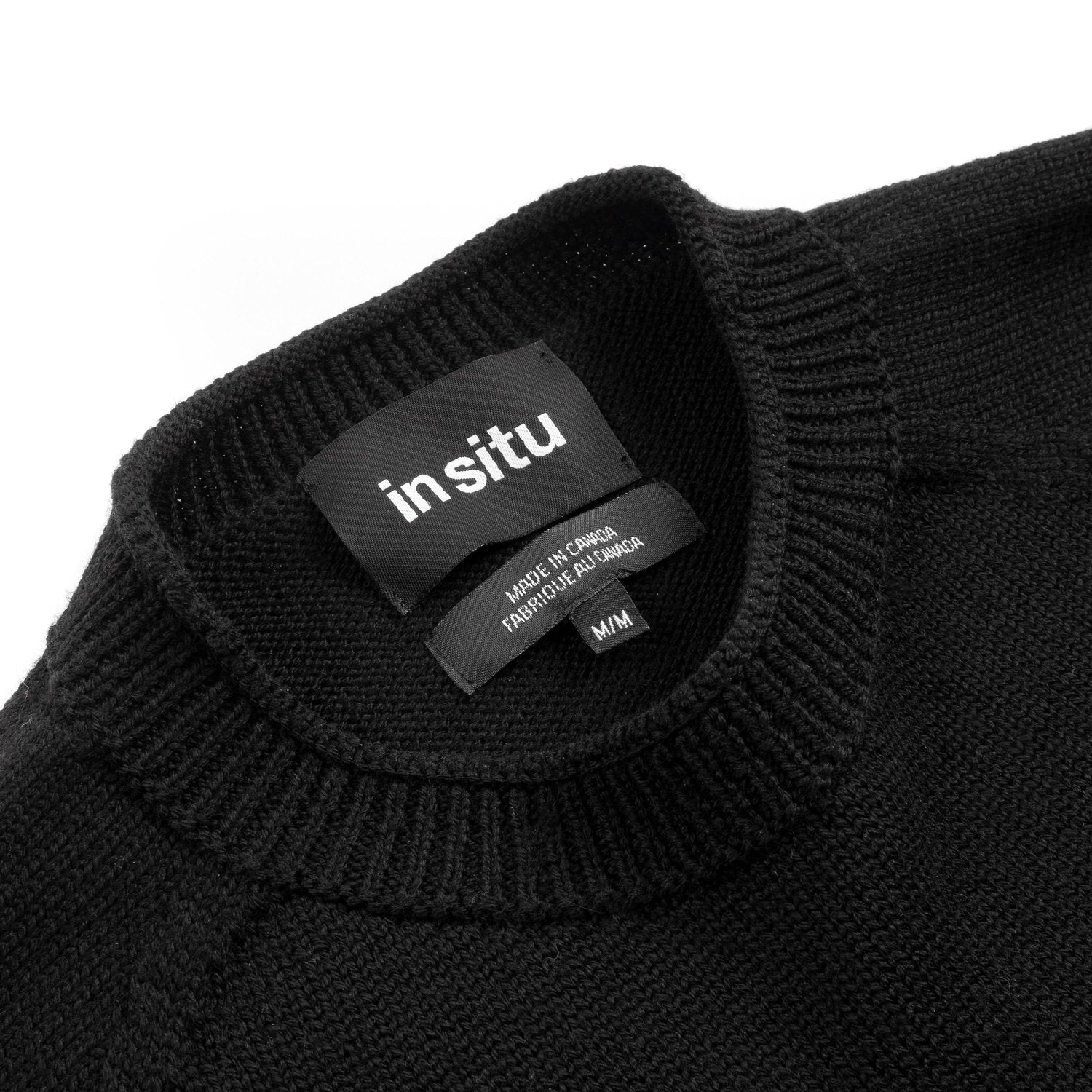 In Situ - V2 Merino Wool Heavyweight Crewneck - Rovigo (Black) by In Situ