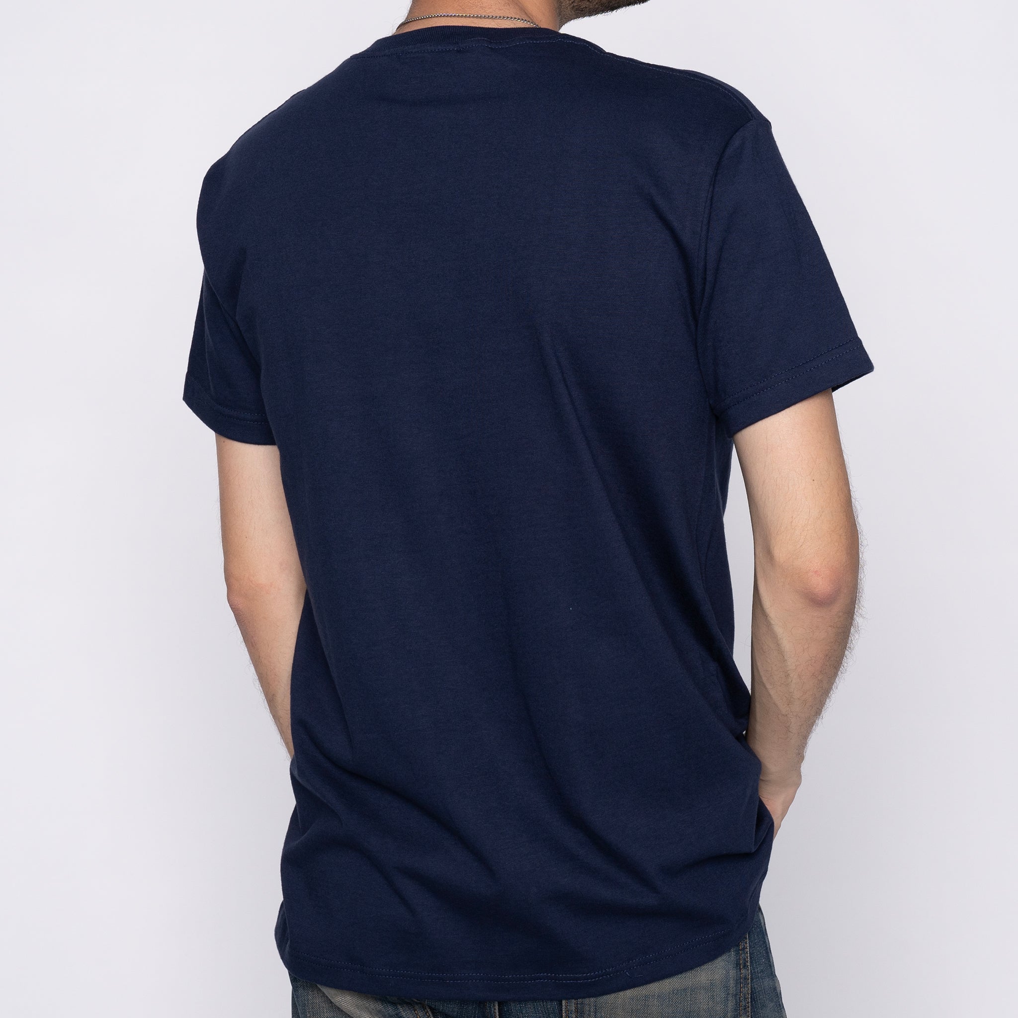 Pocket Tee - Navy + Bandana Cloth - Brown by Naked & Famous Denim