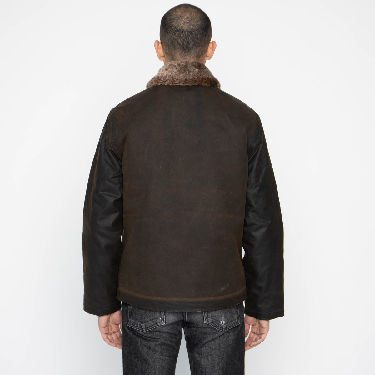 N-1 Deck Jacket - Waxed Canvas - Fossil/Brown by Dehen 1920