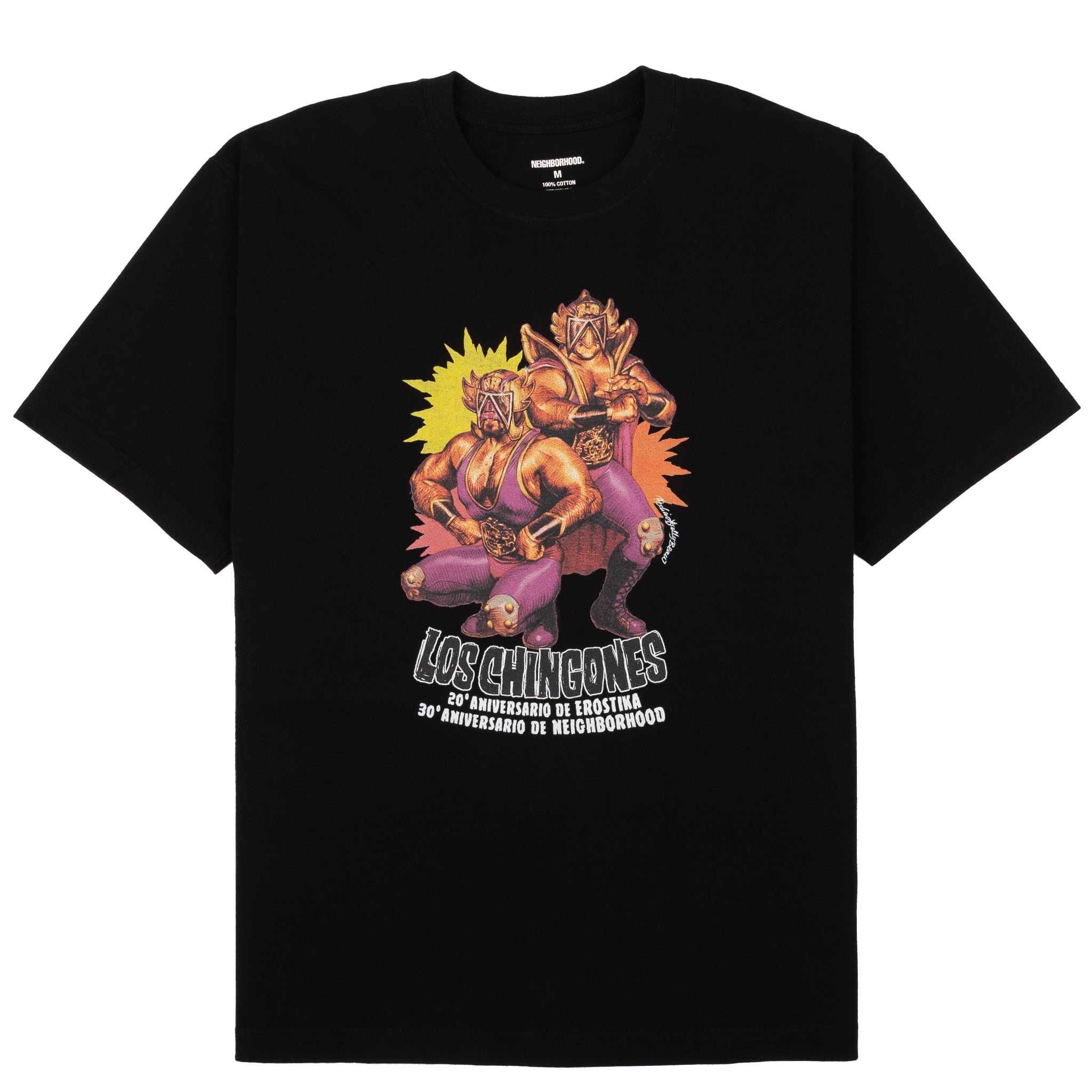 Neighborhood x Erostika Los Chingones Tee - Wrestlers - Black by Erostika by Rockin'Jelly Bean