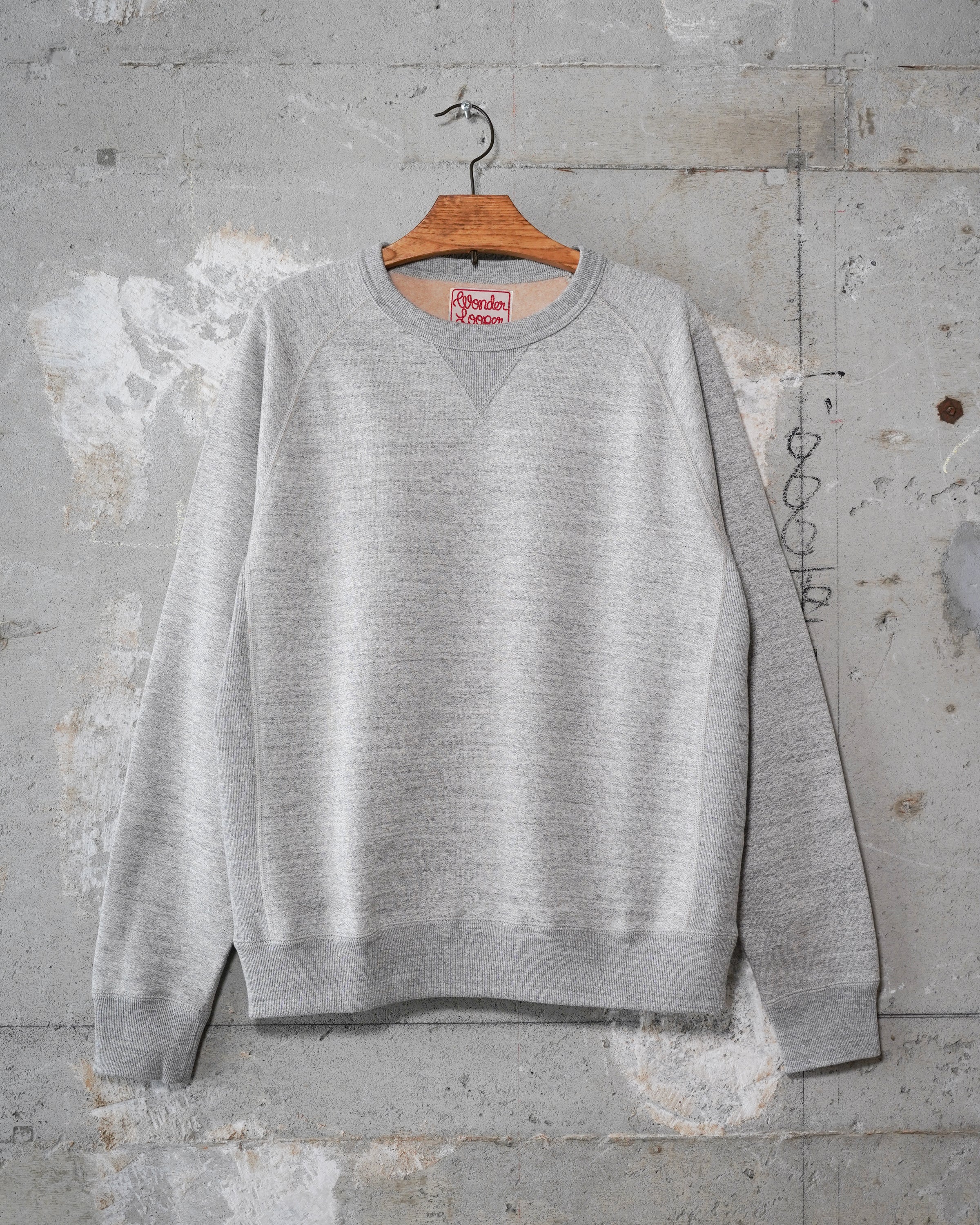 Pullover Crewneck - Fleeced Foxfibre® - Heather Grey by Wonder Looper
