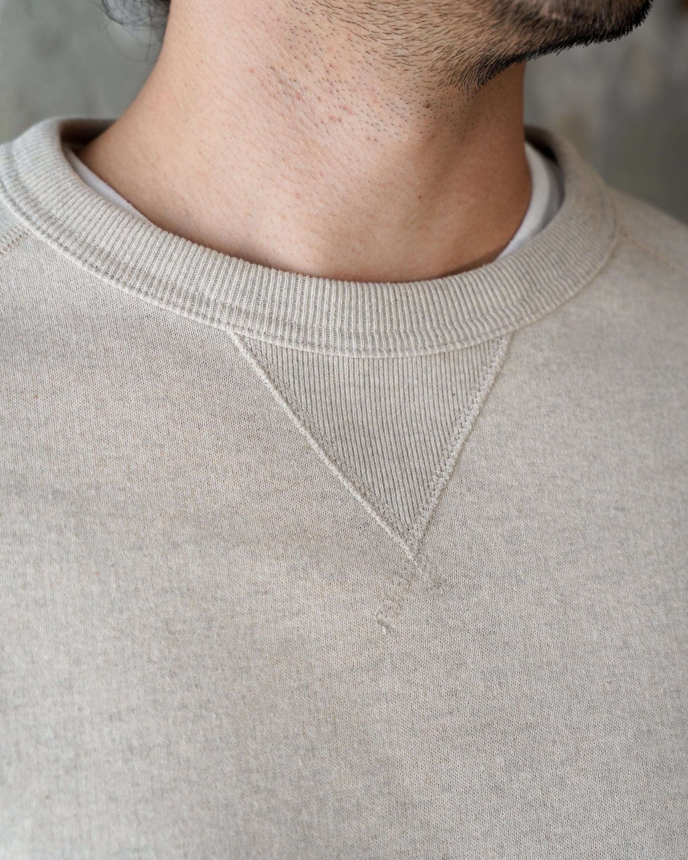 Pullover Crewneck - Fleeced Foxfibre® - Oatmeal by Wonder Looper