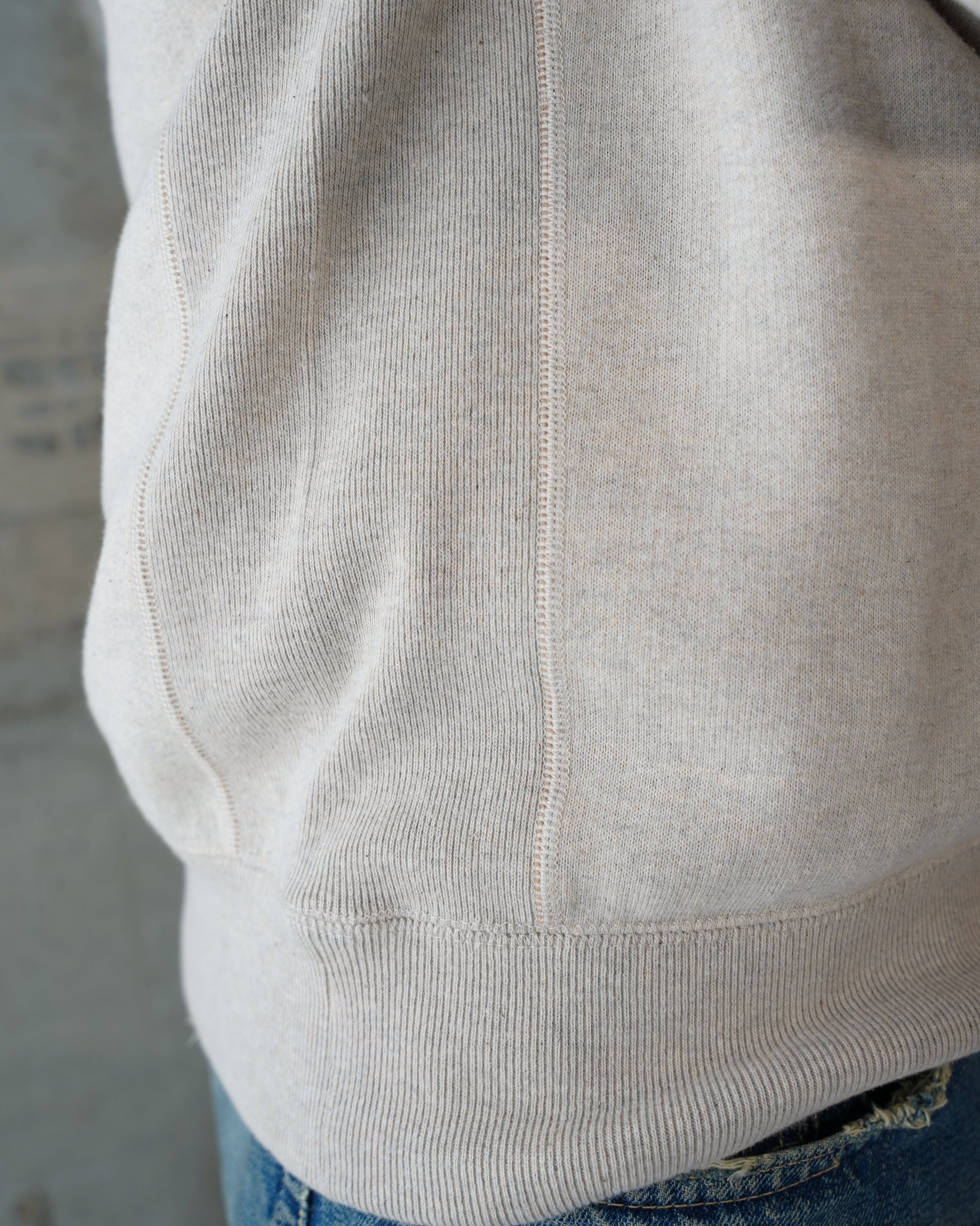 Pullover Crewneck - Fleeced Foxfibre® - Oatmeal by Wonder Looper