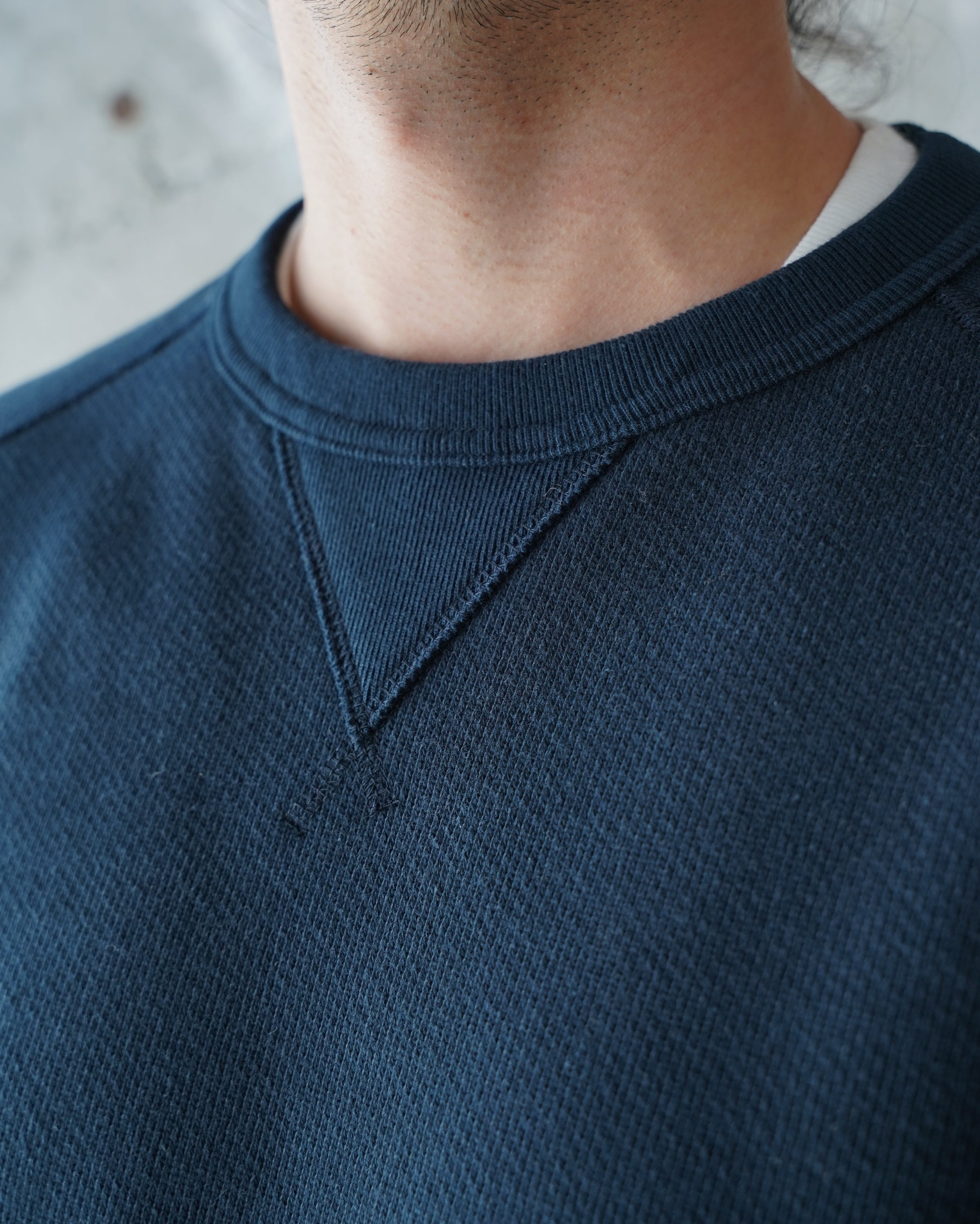 Pullover Crewneck - 701gsm Double Heavyweight French Terry - Navy by Wonder Looper