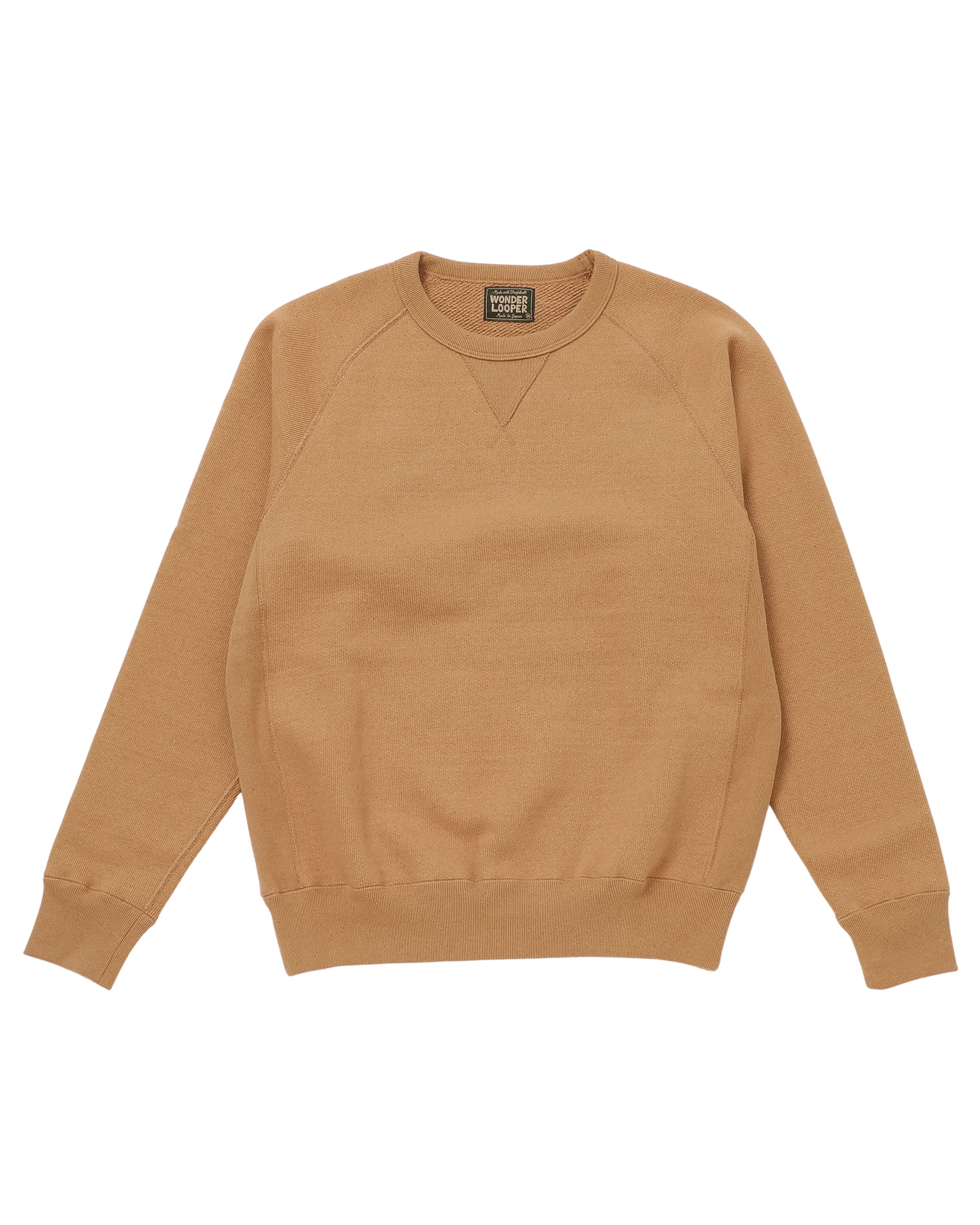 Pullover Crewneck - Foxfibre® Double Heavyweight French Terry - Coyote 80 by Wonder Looper