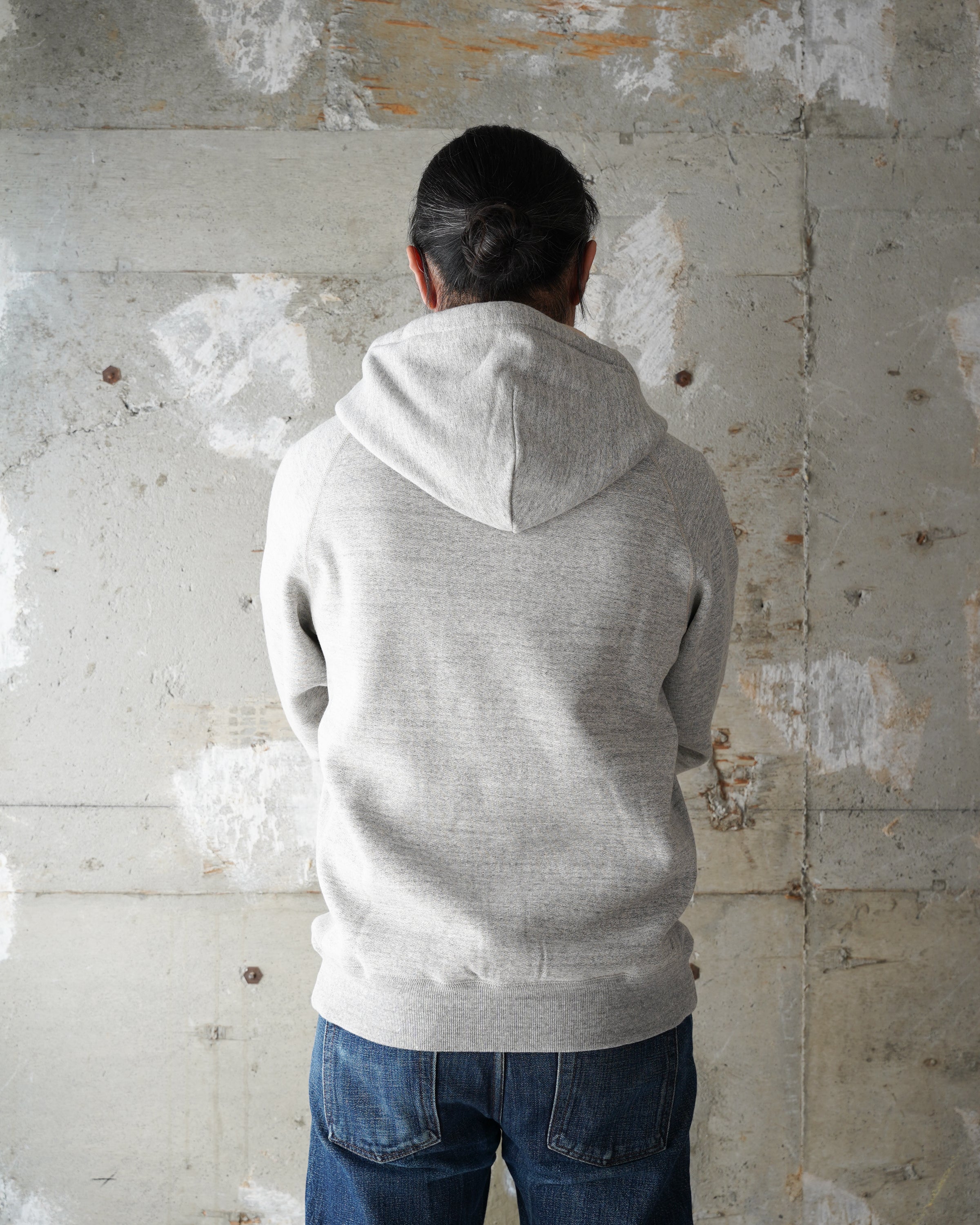 Pullover Hoodie - Fleeced Foxfibre® - Heather Grey by Wonder Looper