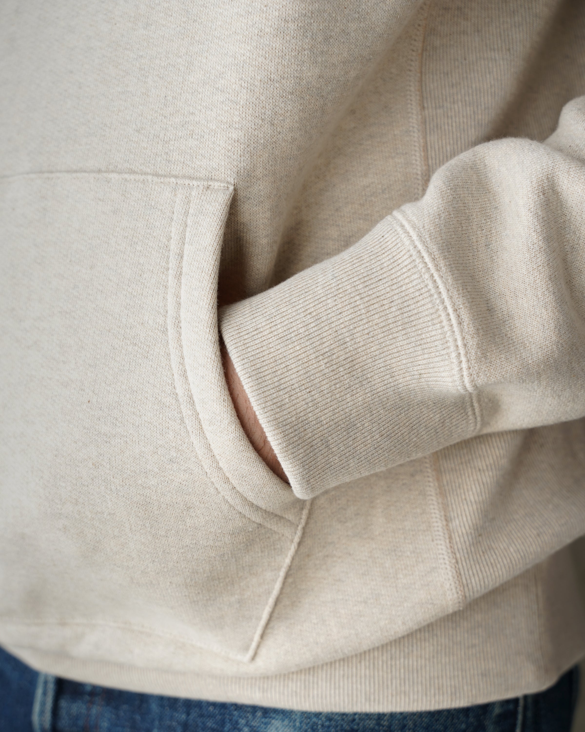 Pullover Hoodie - Fleeced Foxfibre® - Oatmeal by Wonder Looper