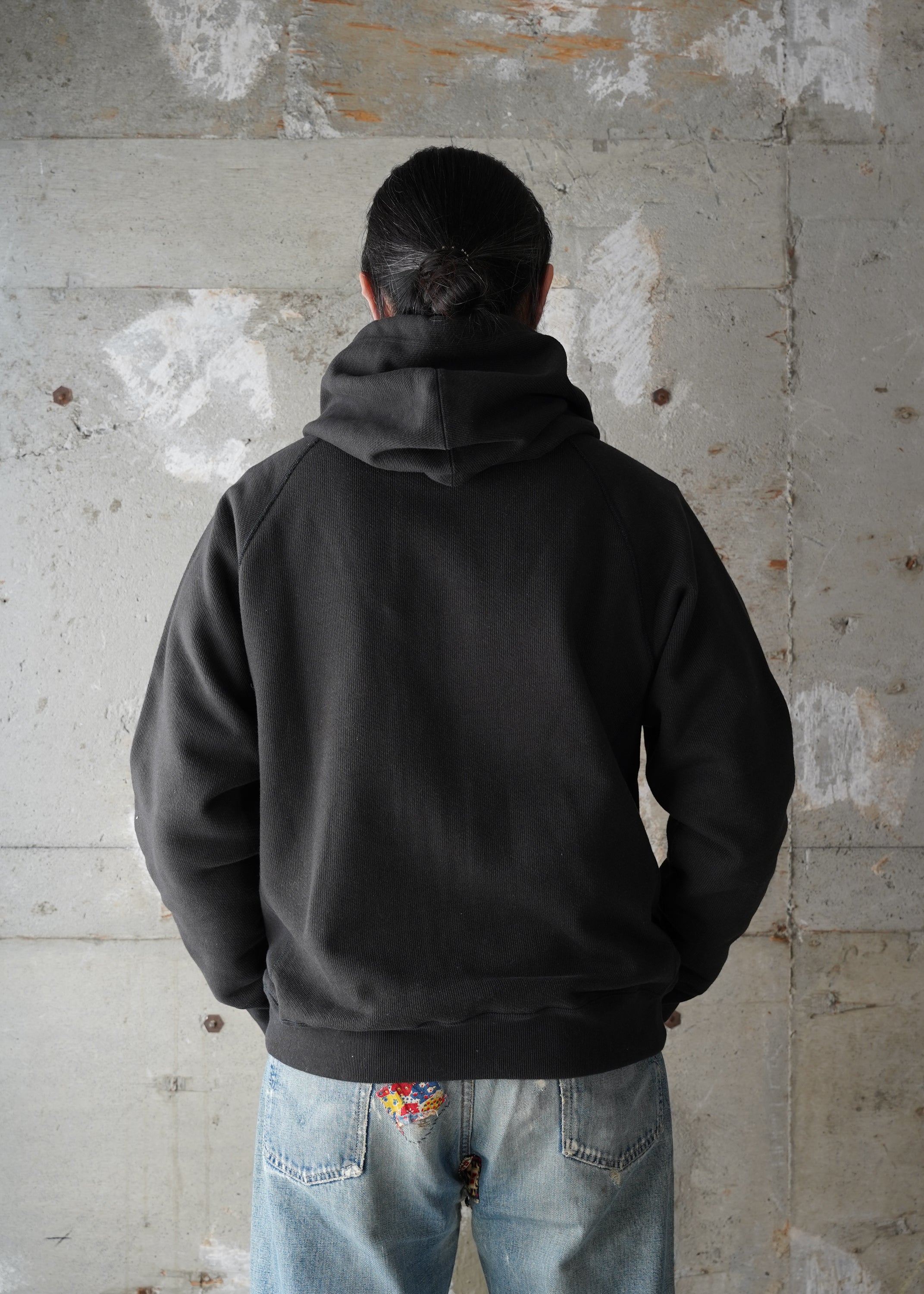 Pullover Hoodie - 876gsm Double Heavyweight French Terry - Sumi Black by Wonder Looper