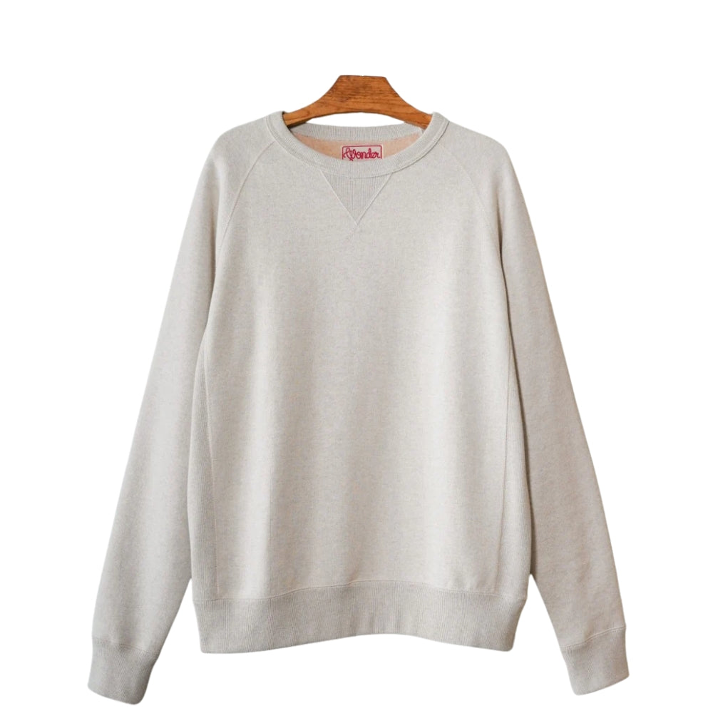 Pullover Crewneck - Fleeced Foxfibre® - Oatmeal by Wonder Looper