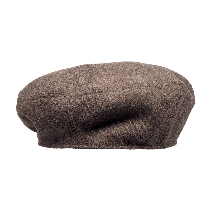 Military Beret Melange Wool - Brown by Found Feather