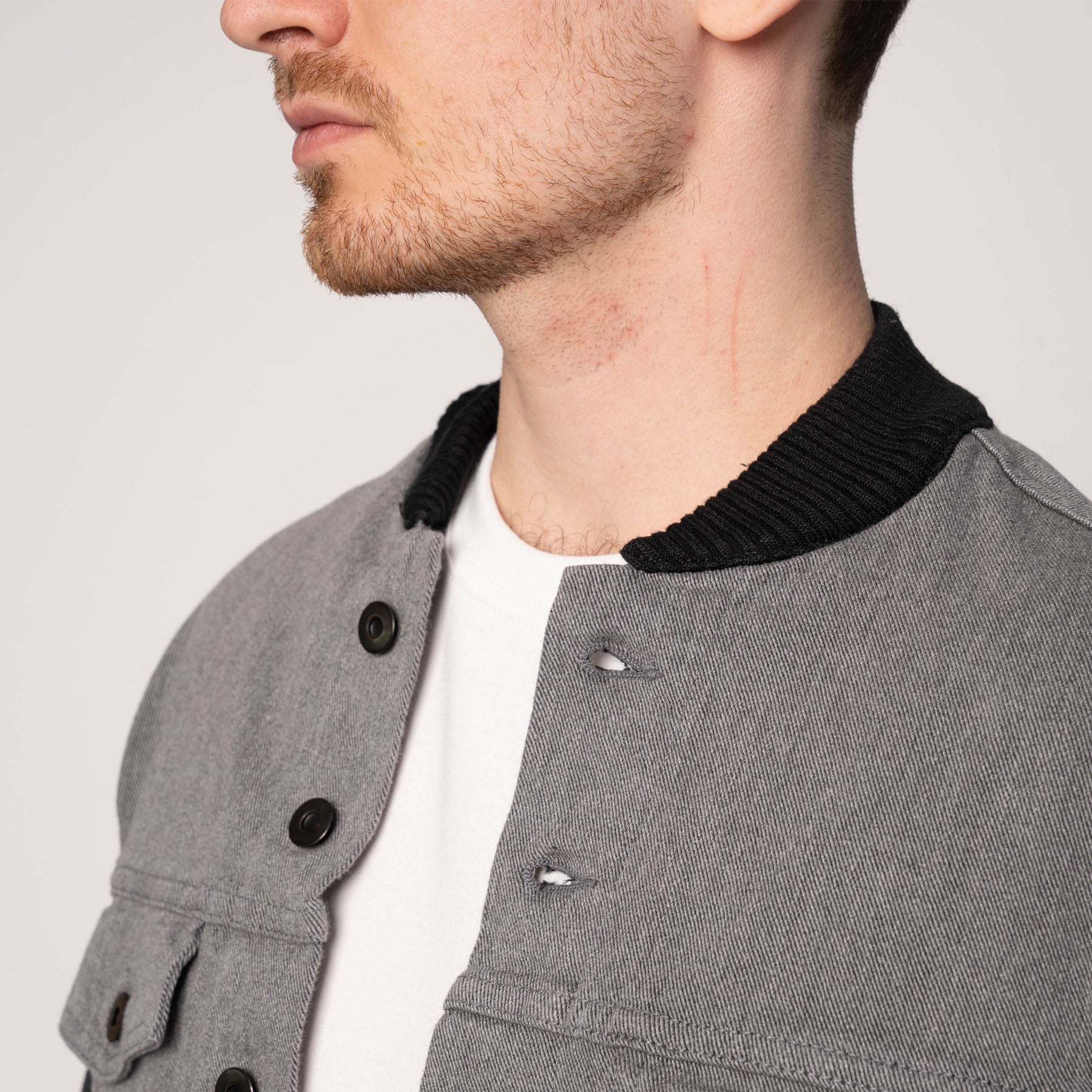 Color Block Denim Jacket - Black/Grey by Westbrook X Barneys New York