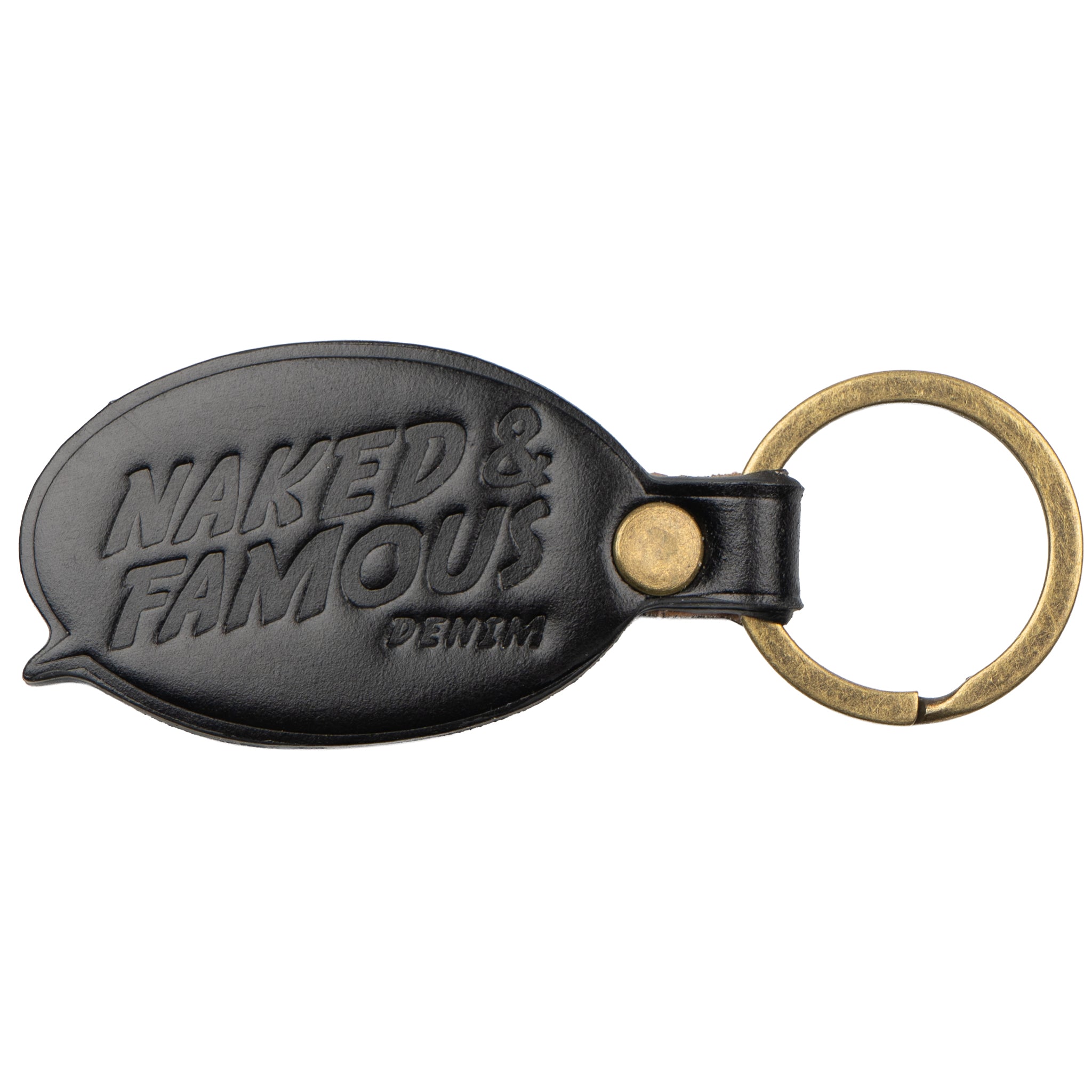 Leather Key Charm - Shell Cordovan - Jet Black by Naked & Famous Denim