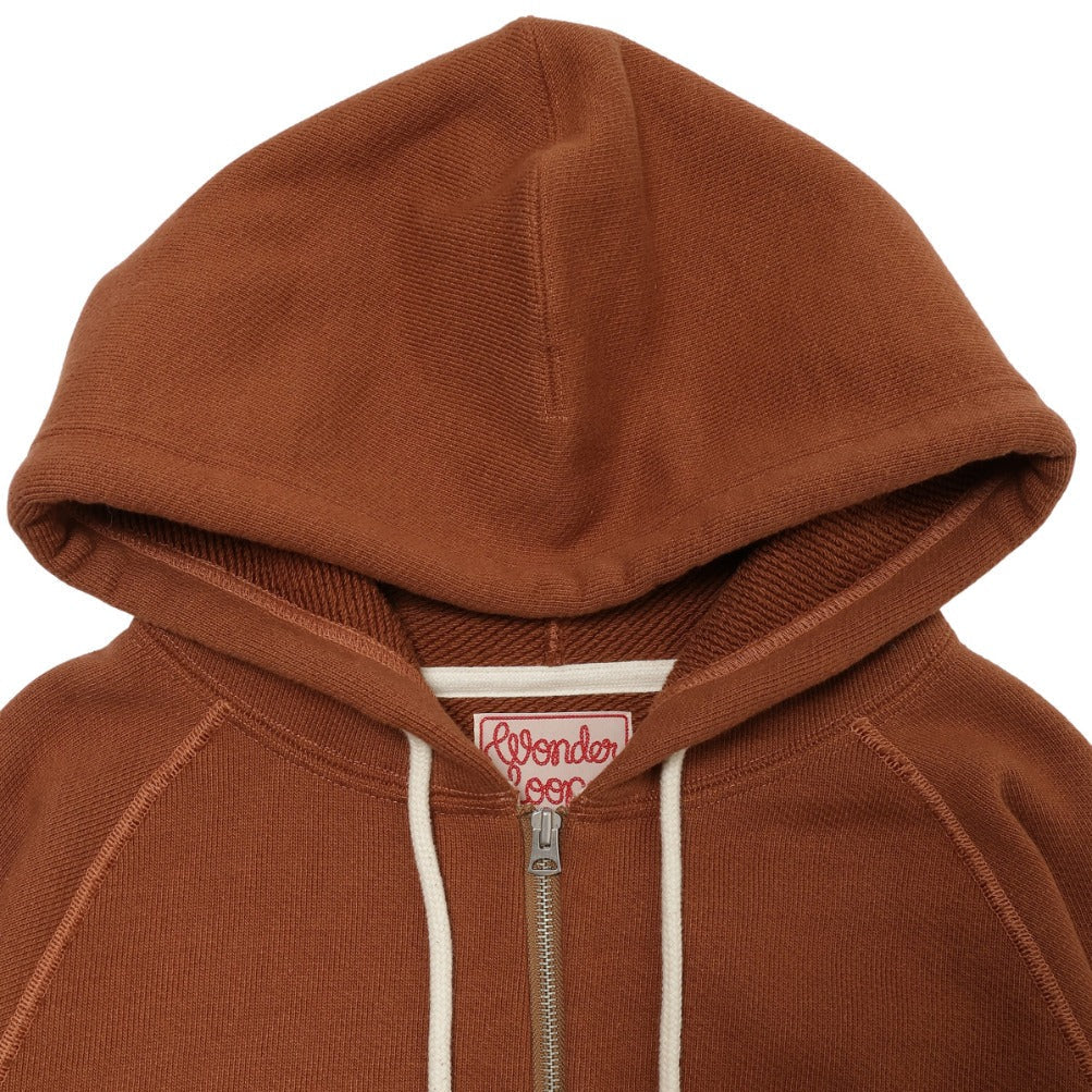 Zip Hoodie - Double Heavyeight French Terry - Rust by Wonder Looper