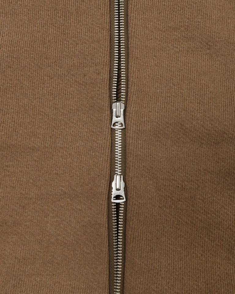 Zip Hoodie - Iron Mordant FoxFibre® Double Heavyweight French Terry by Wonder Looper