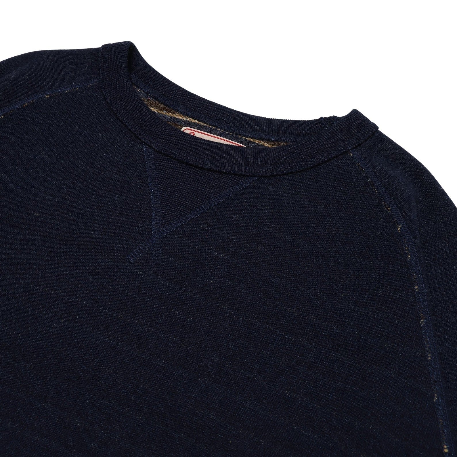 Pullover Crewneck - Real Indigo Blanket Striped French Terry by Wonder Looper