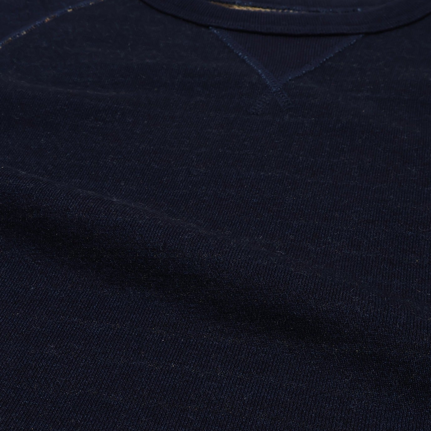 Pullover Crewneck - Real Indigo Blanket Striped French Terry by Wonder Looper