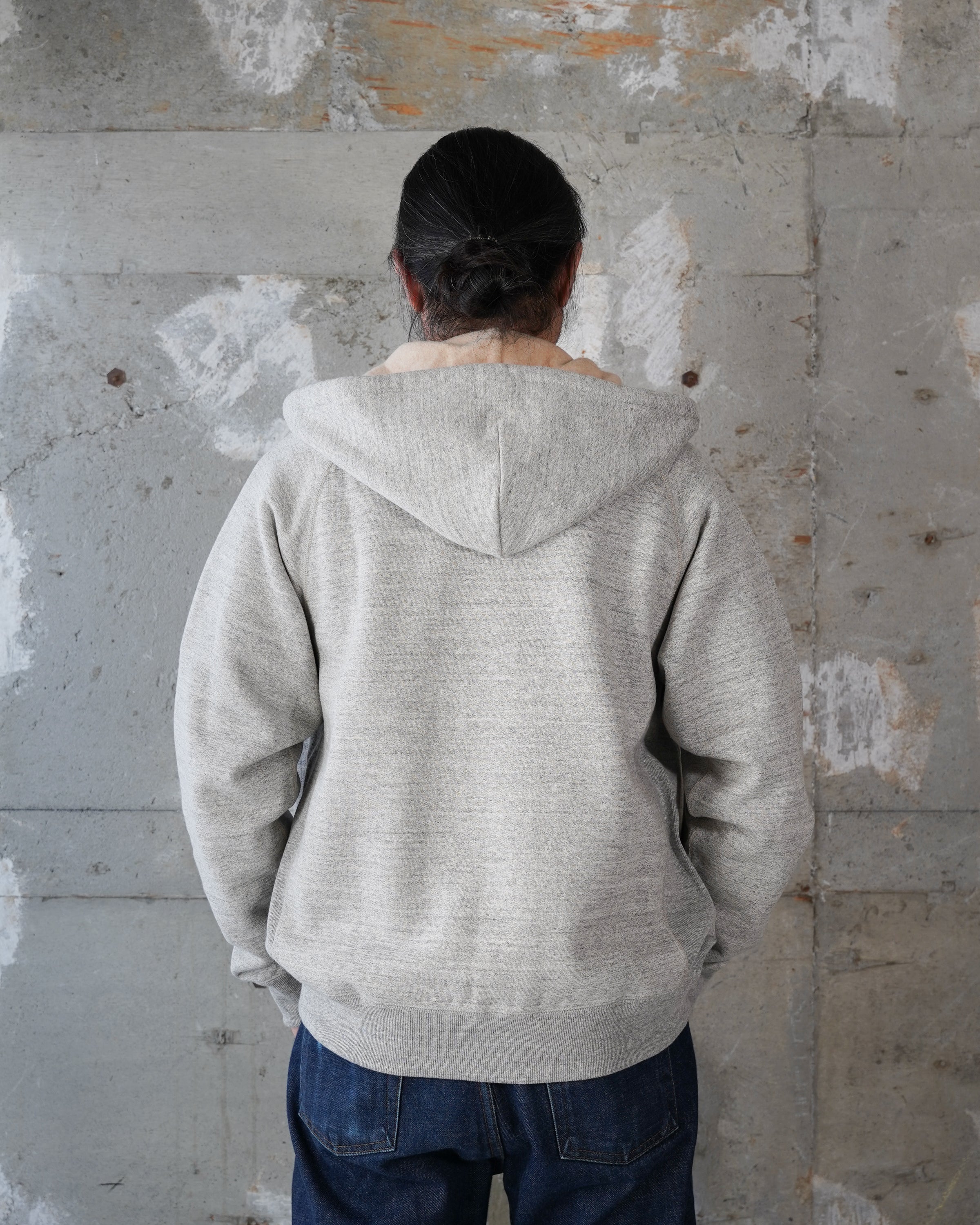 Zip Hoodie - Fleeced Foxfibre® - Heather Grey by Wonder Looper