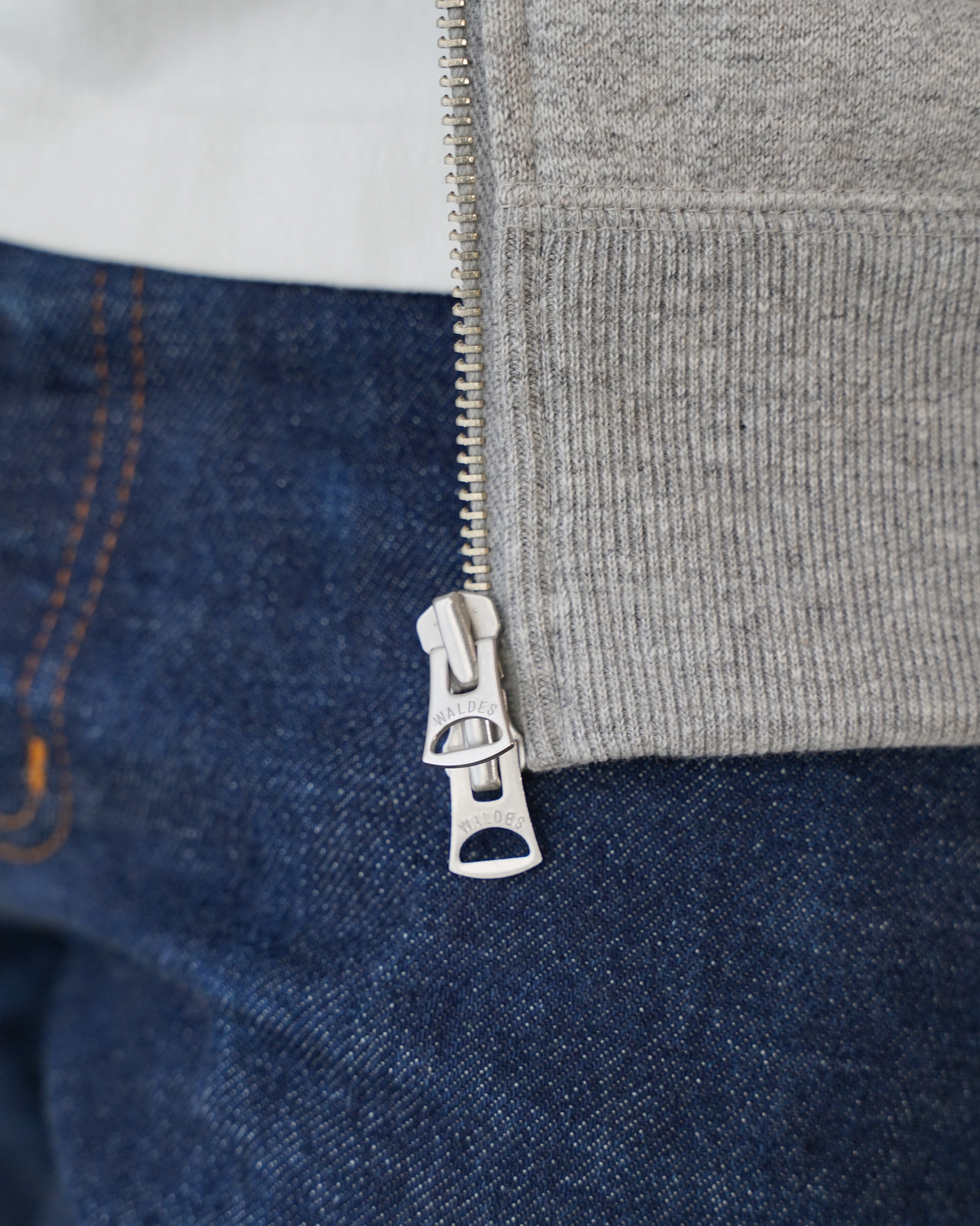 Zip Hoodie - Fleeced Foxfibre® - Heather Grey by Wonder Looper