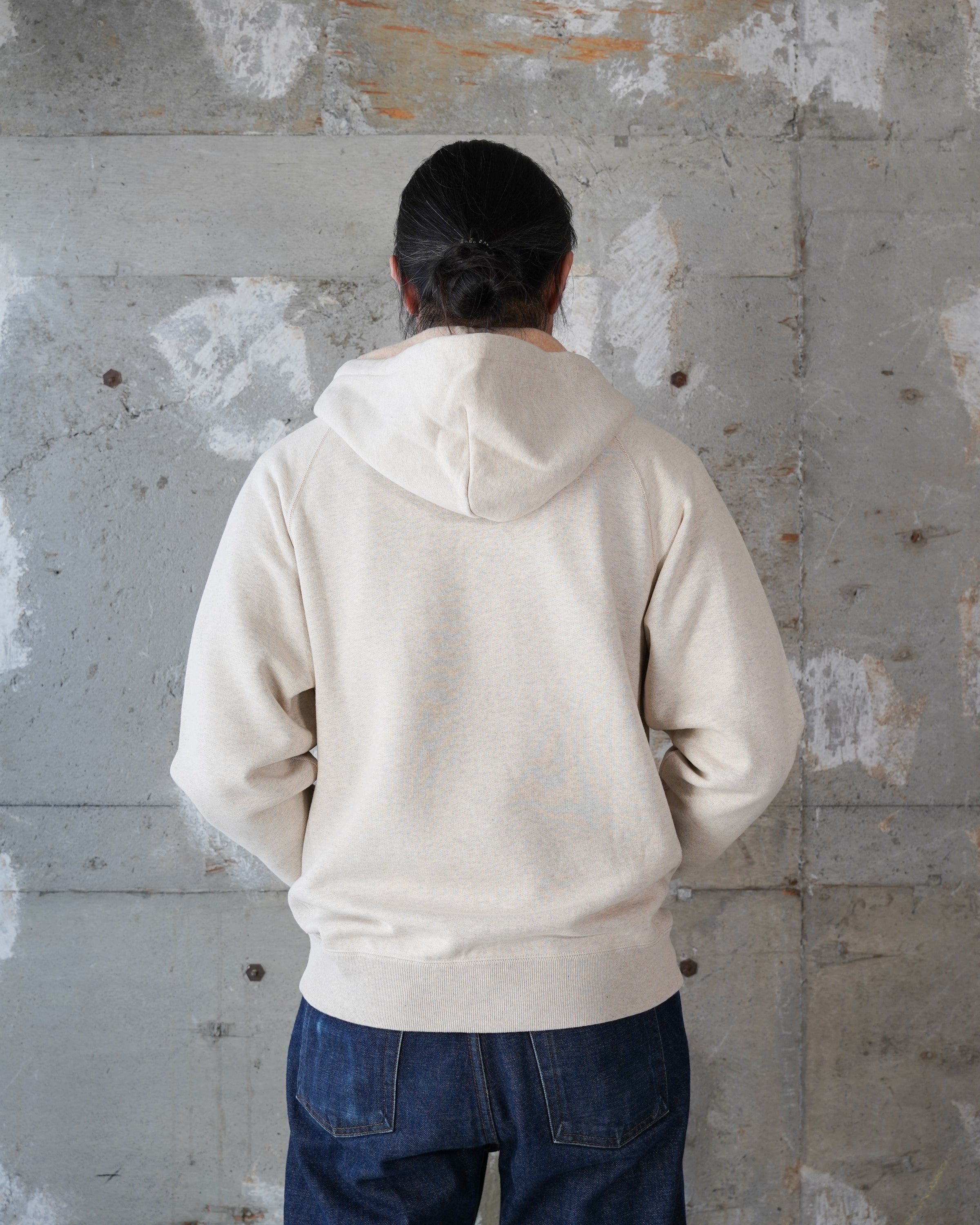 Zip Hoodie - Fleeced Foxfibre® - Oatmeal by Wonder Looper
