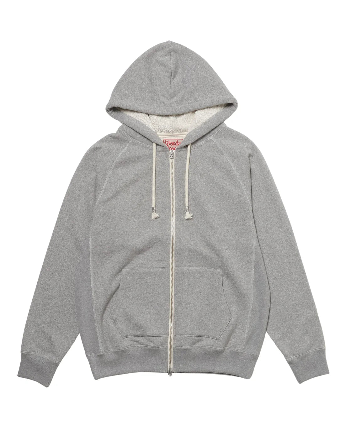 Zip Hoodie - Super Looper French Terry - Heather Grey by Wonder Looper