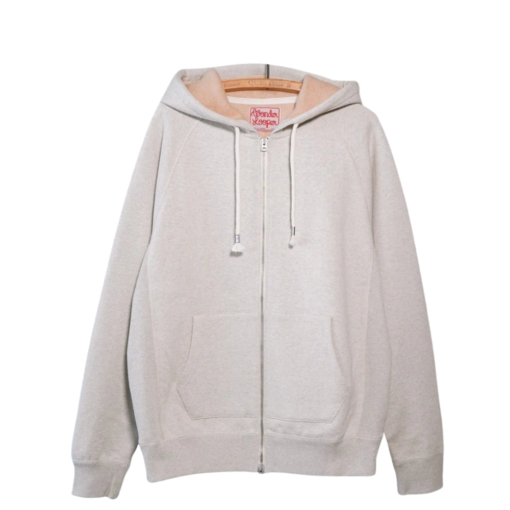 Zip Hoodie - Fleeced Foxfibre® - Oatmeal by Wonder Looper
