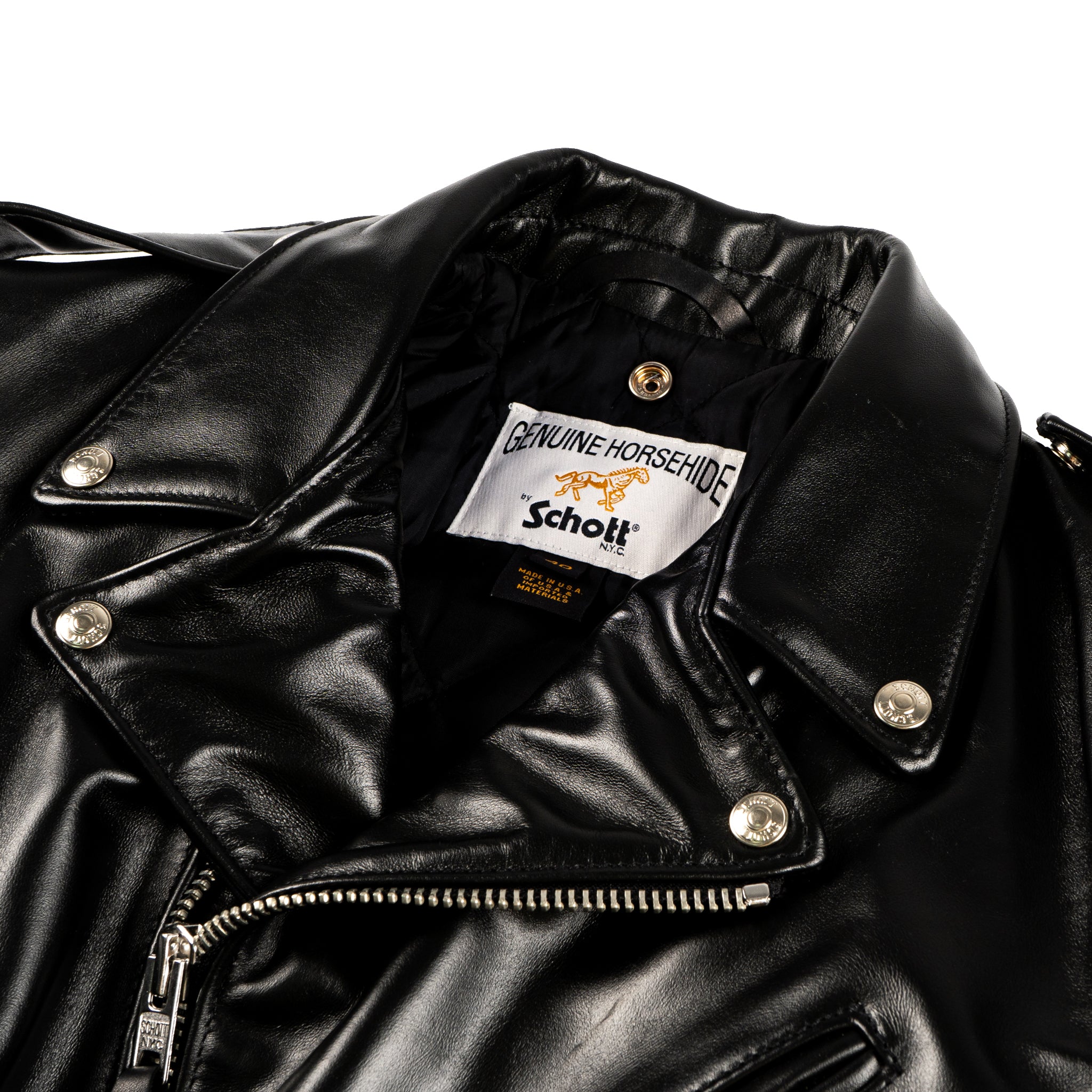 618HH - Horsehide Perfecto Leather Jacket - Black by Schott