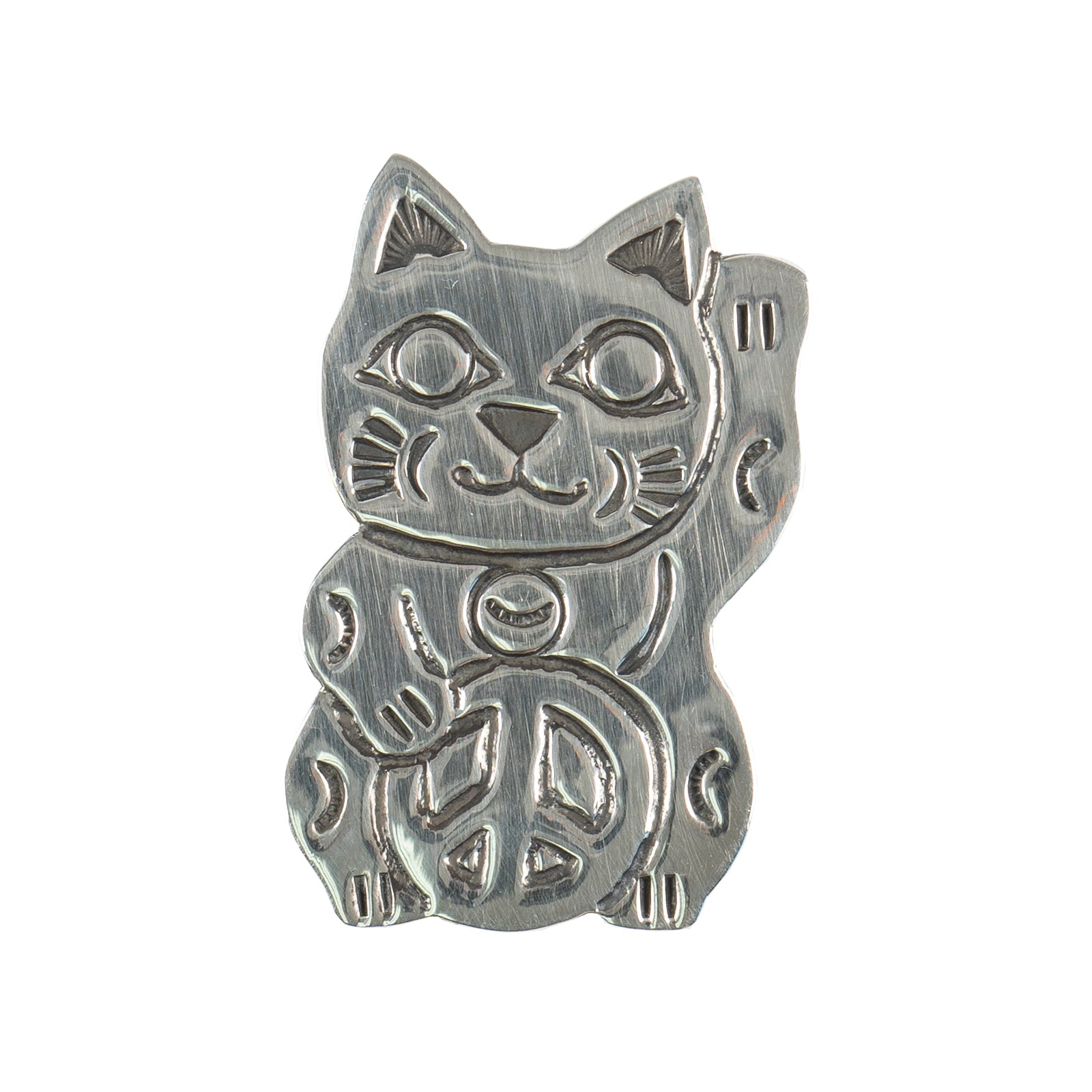 Pin Badge - Peace Maneki Neko by Munqa