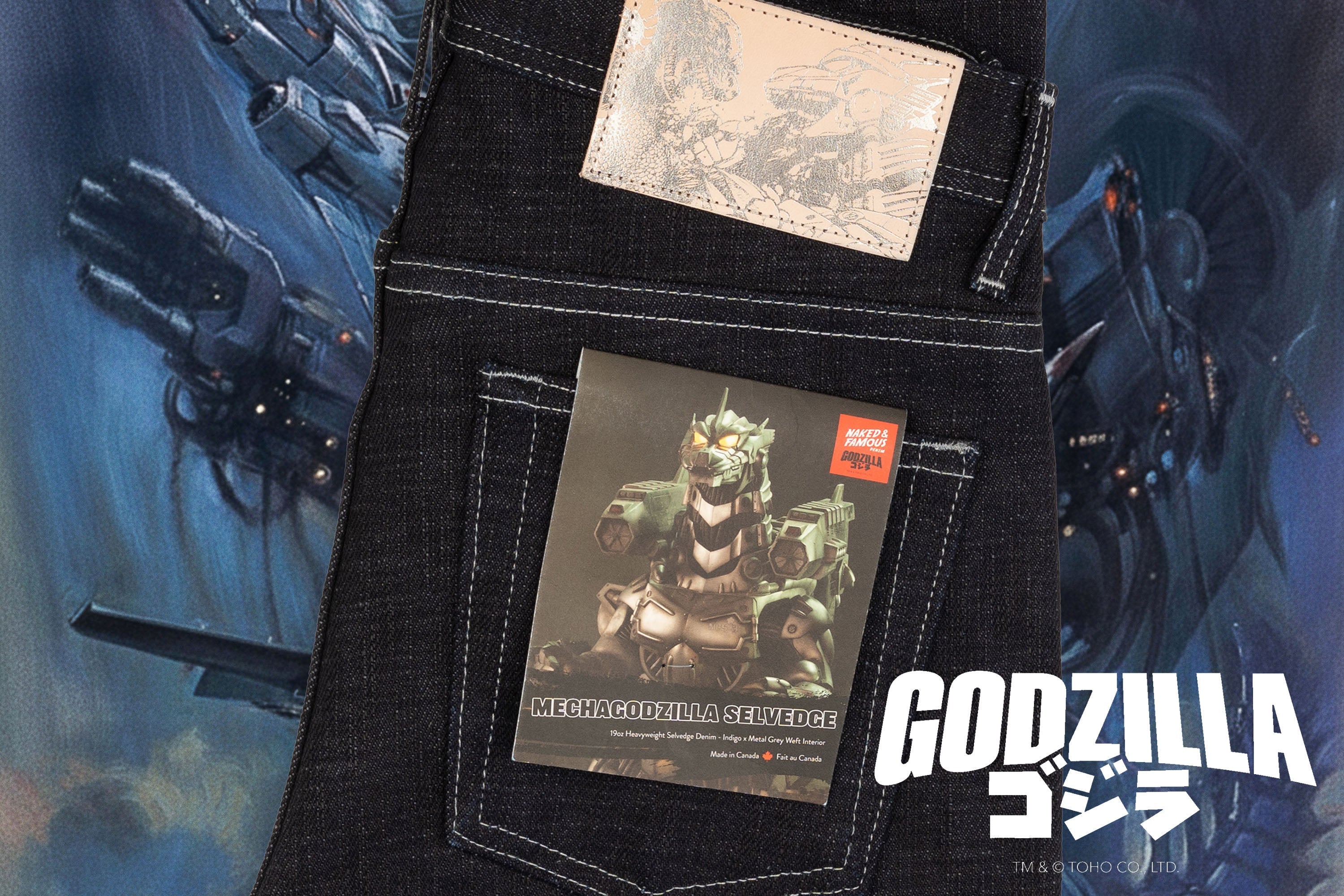 Mechagodzilla Selvedge – 19oz Denim Inspired by the 1974 Icon
