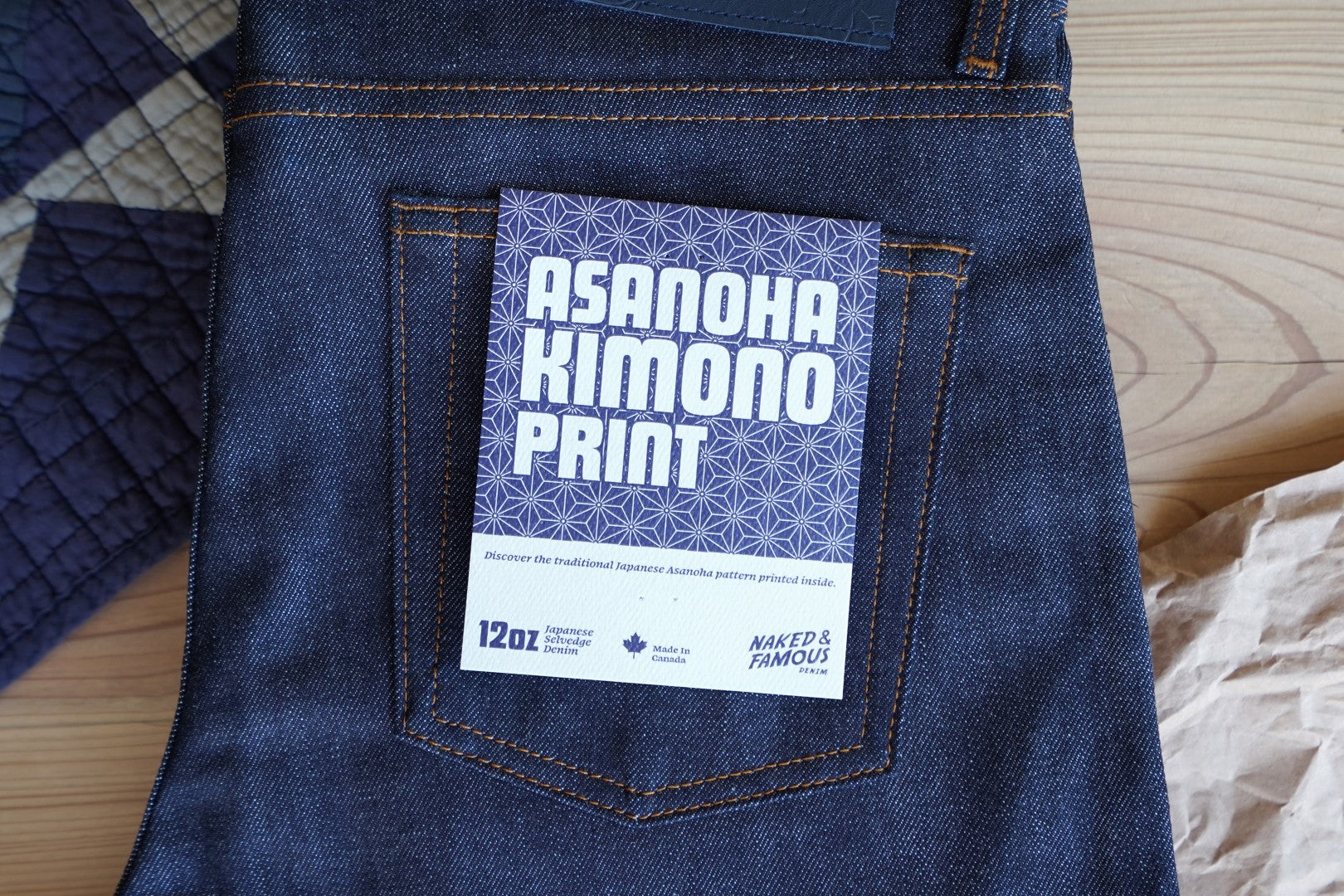 Asanoha Kimono Print Selvedge