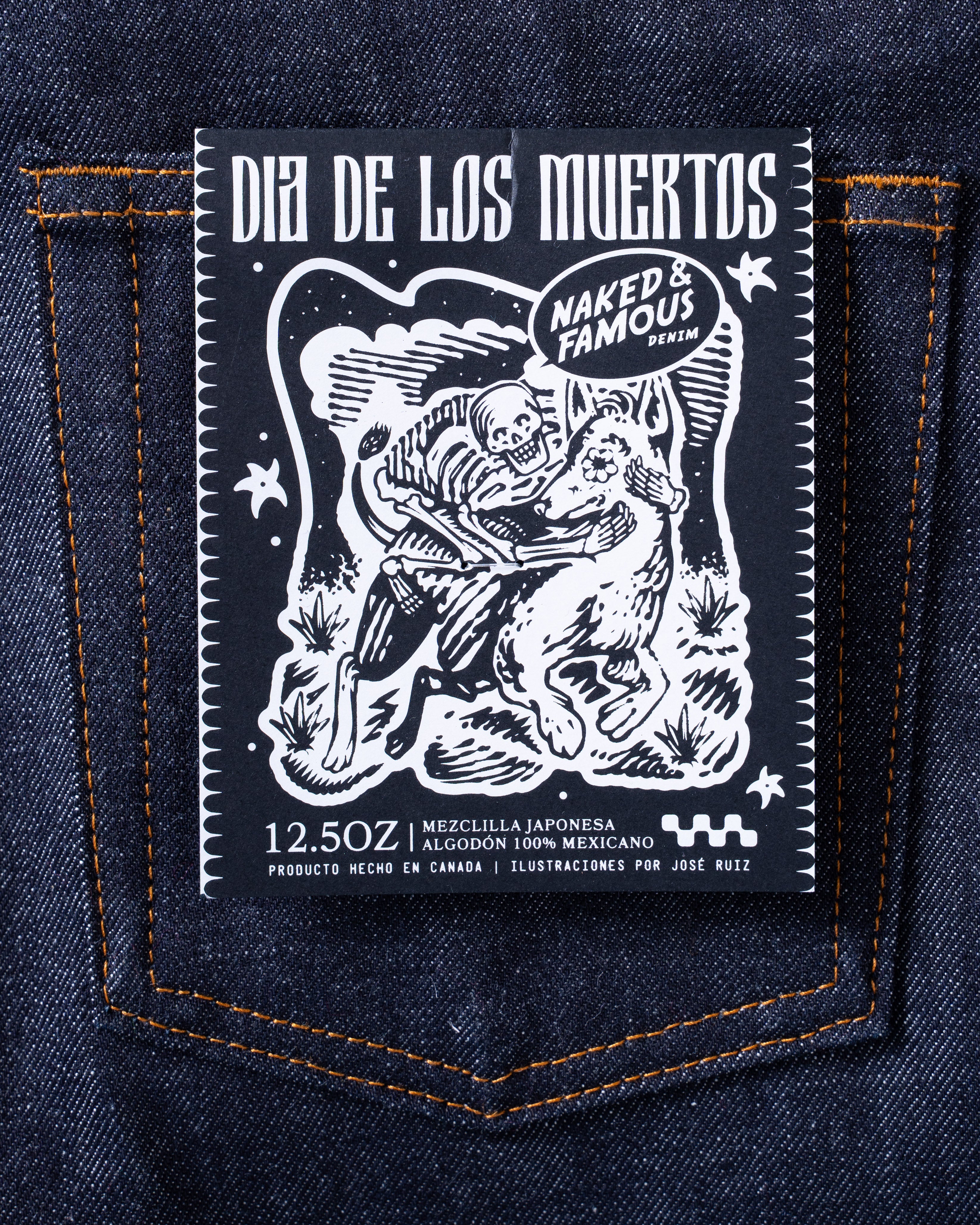 Dia De Los Muertos Selvedge - Indigo