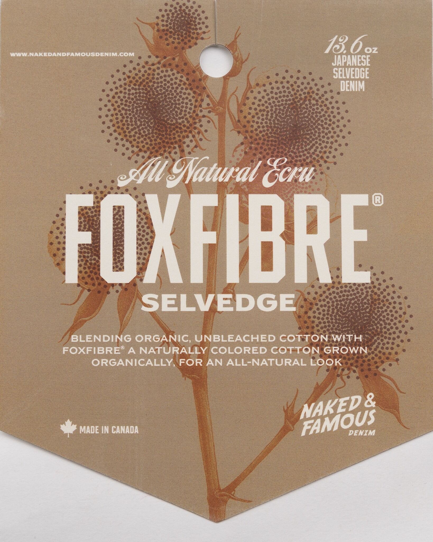 All Natural Ecru Foxfibre® Selvedge