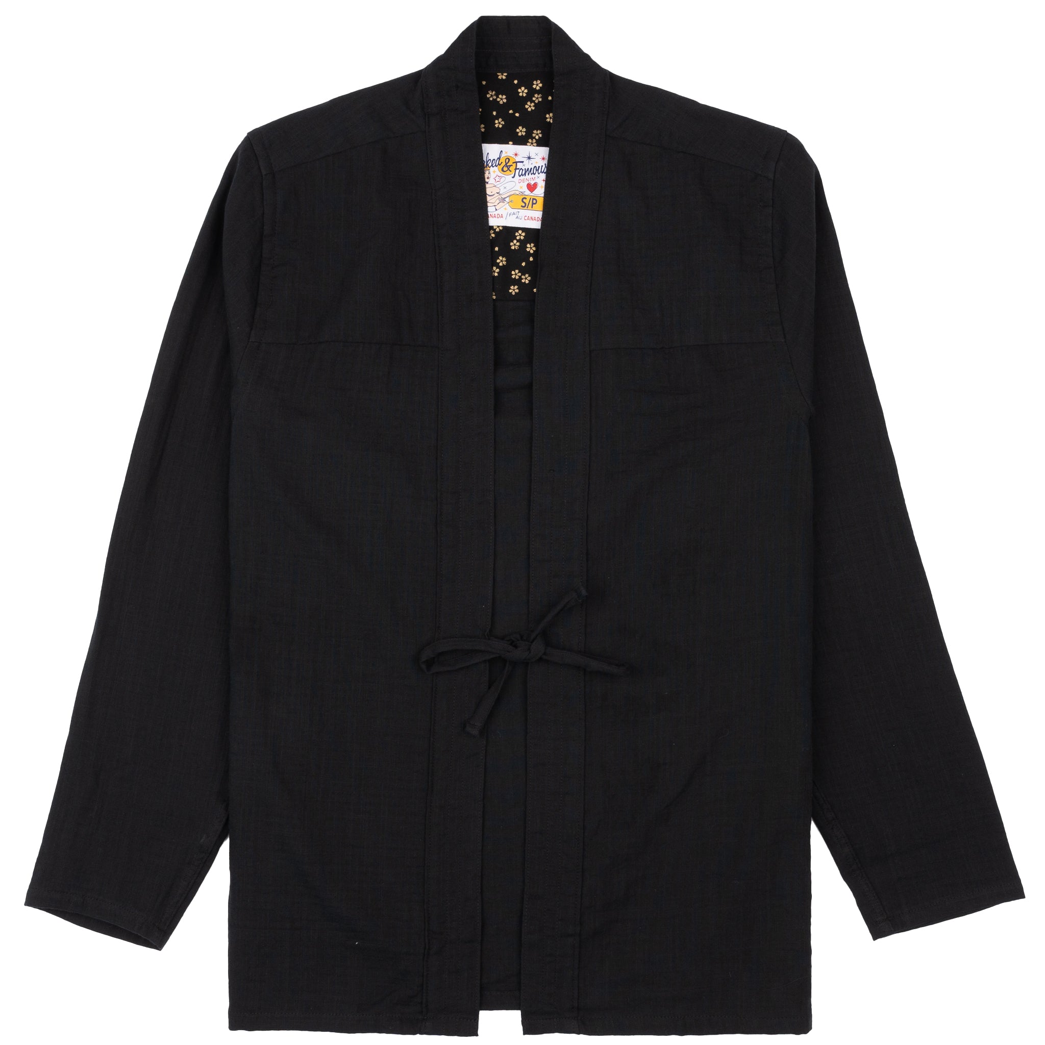 Kimono Shirt - Double Weave Gauze - Black by Naked & Famous Denim