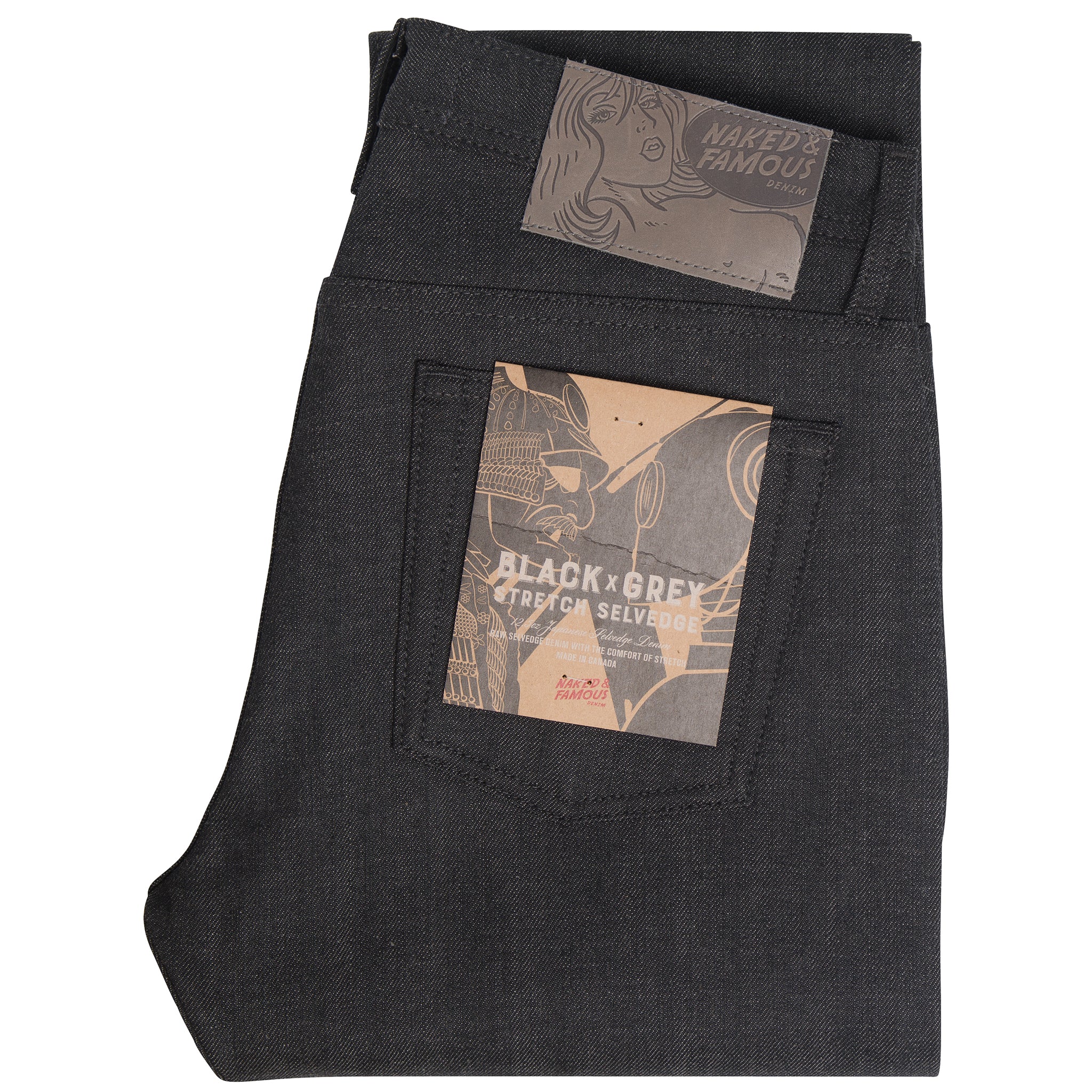 Weird Guy - Black x Grey Stretch Selvedge by Naked & Famous Denim