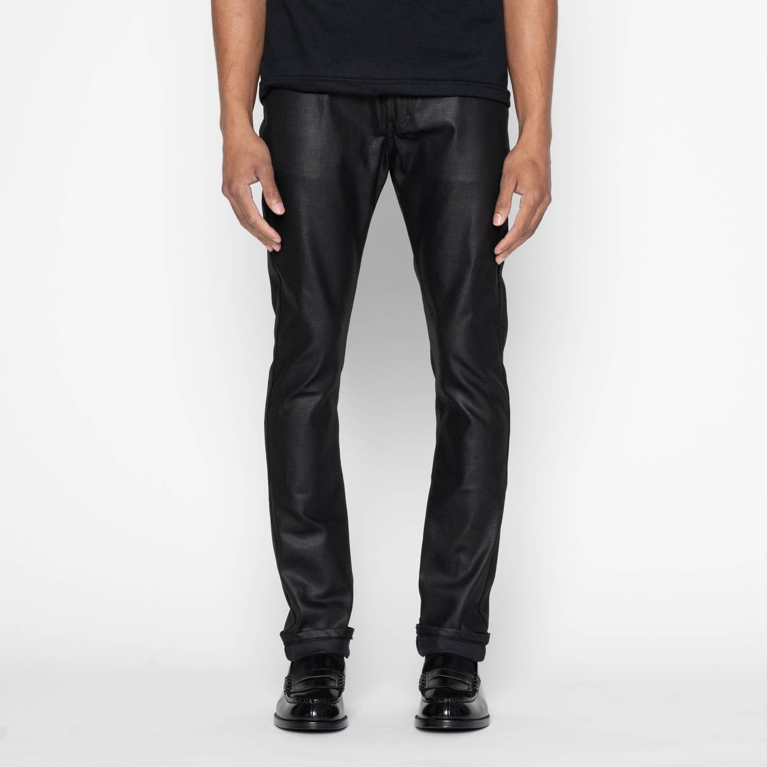 Stacked Guy - Wax Coated Black Stretch by Naked & Famous Denim