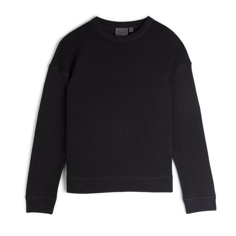 Weekend Crew - Vintage Doubleface - Black by Naked & Famous Denim