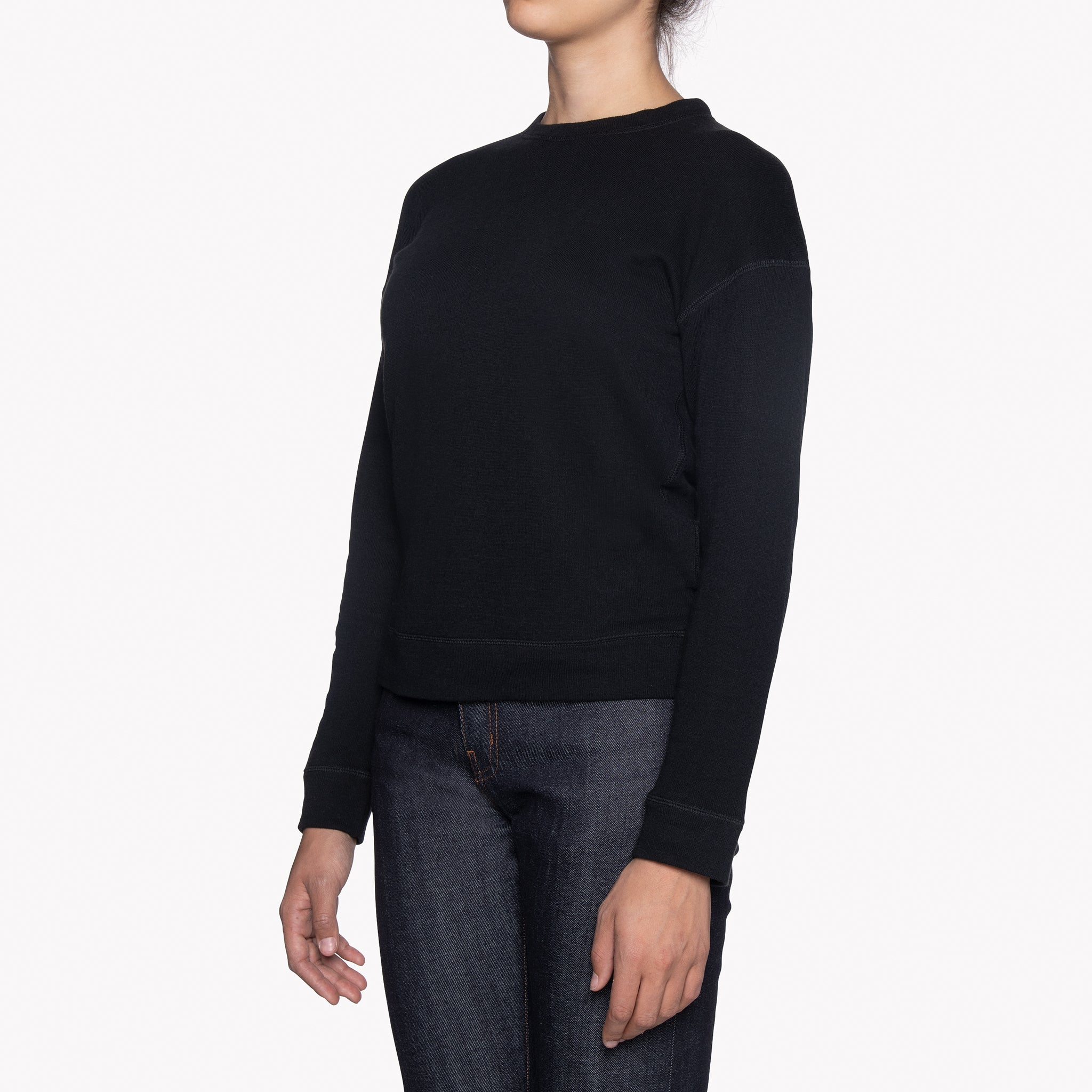 Women's - Weekend Crew - Vintage Doubleface - Black by Naked & Famous Denim