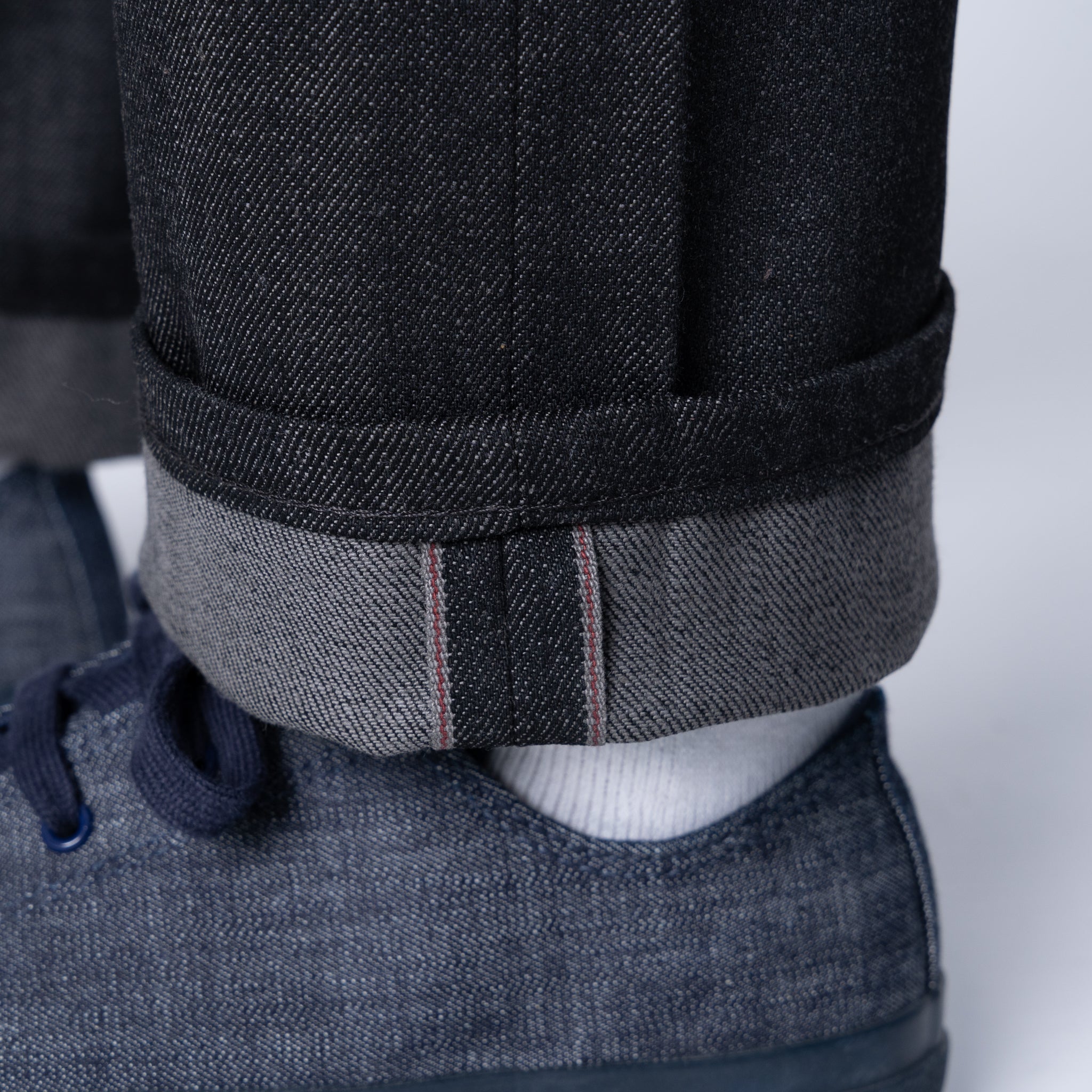 True Guy - Black x Grey Stretch Selvedge by Naked & Famous Denim