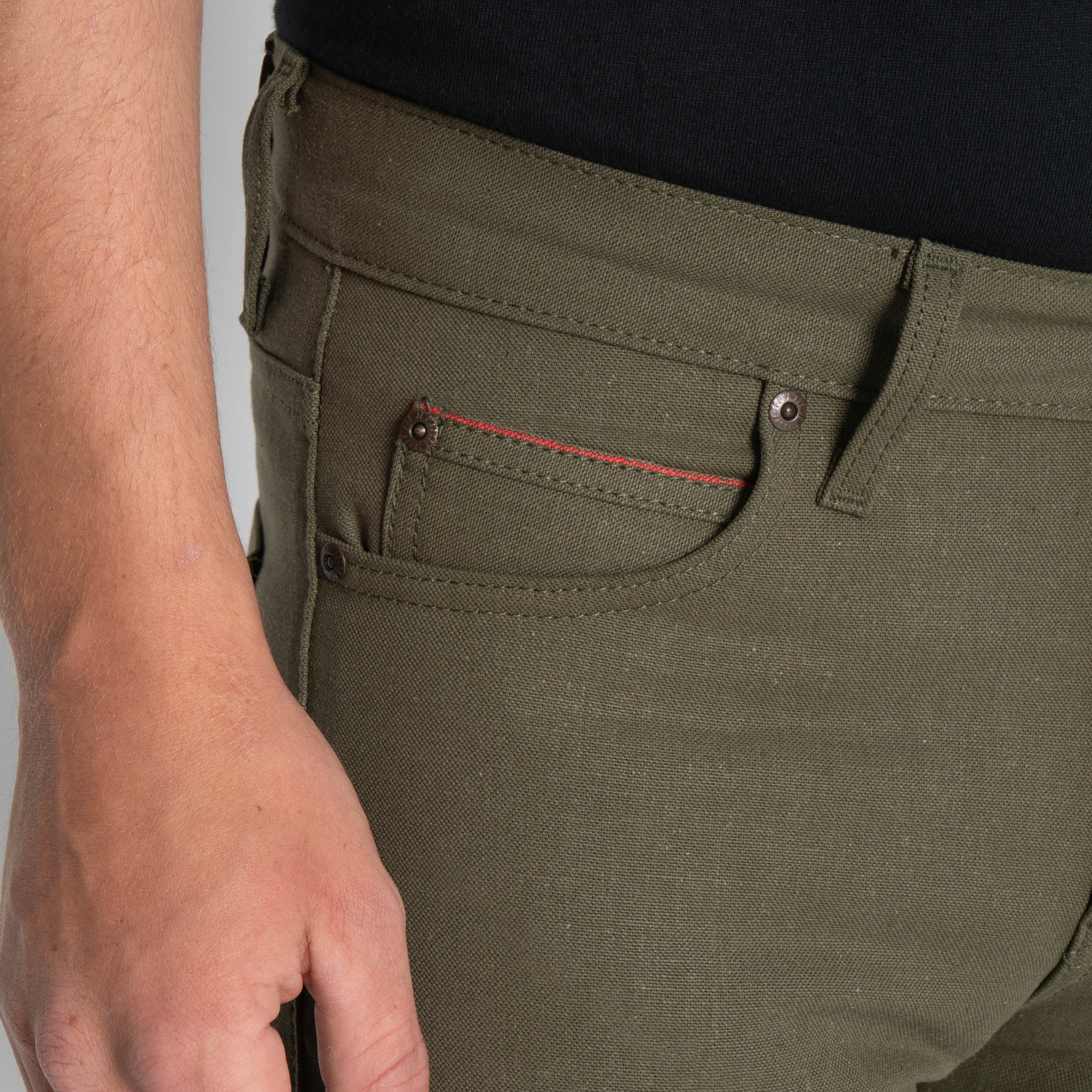 Super Guy - Army Green Duck Selvedge by Naked & Famous Denim