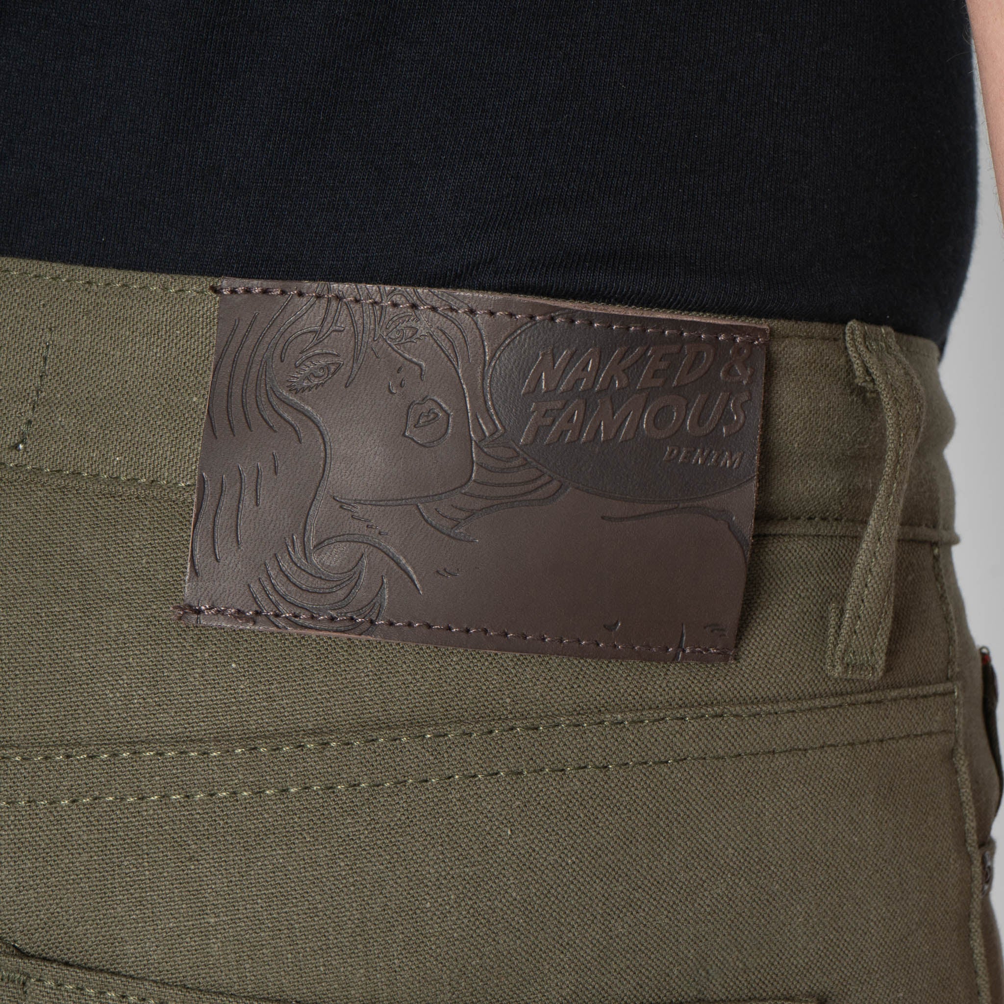 Super Guy - Army Green Duck Selvedge by Naked & Famous Denim