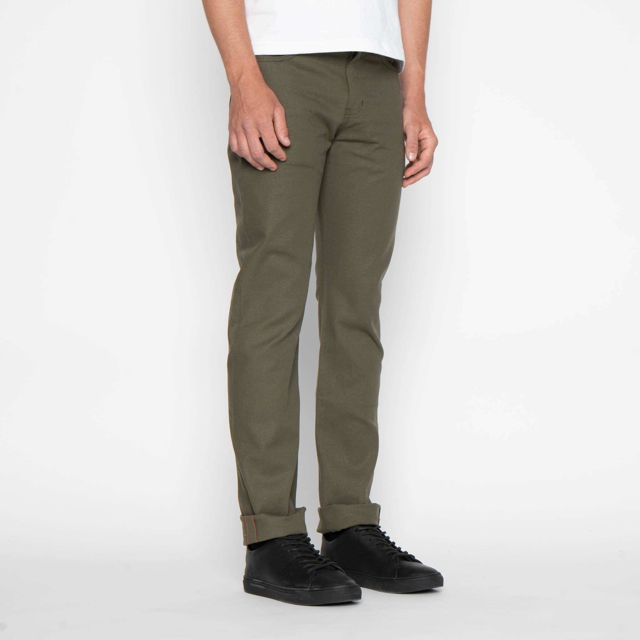 Weird Guy - Army Green Duck Selvedge by Naked & Famous Denim